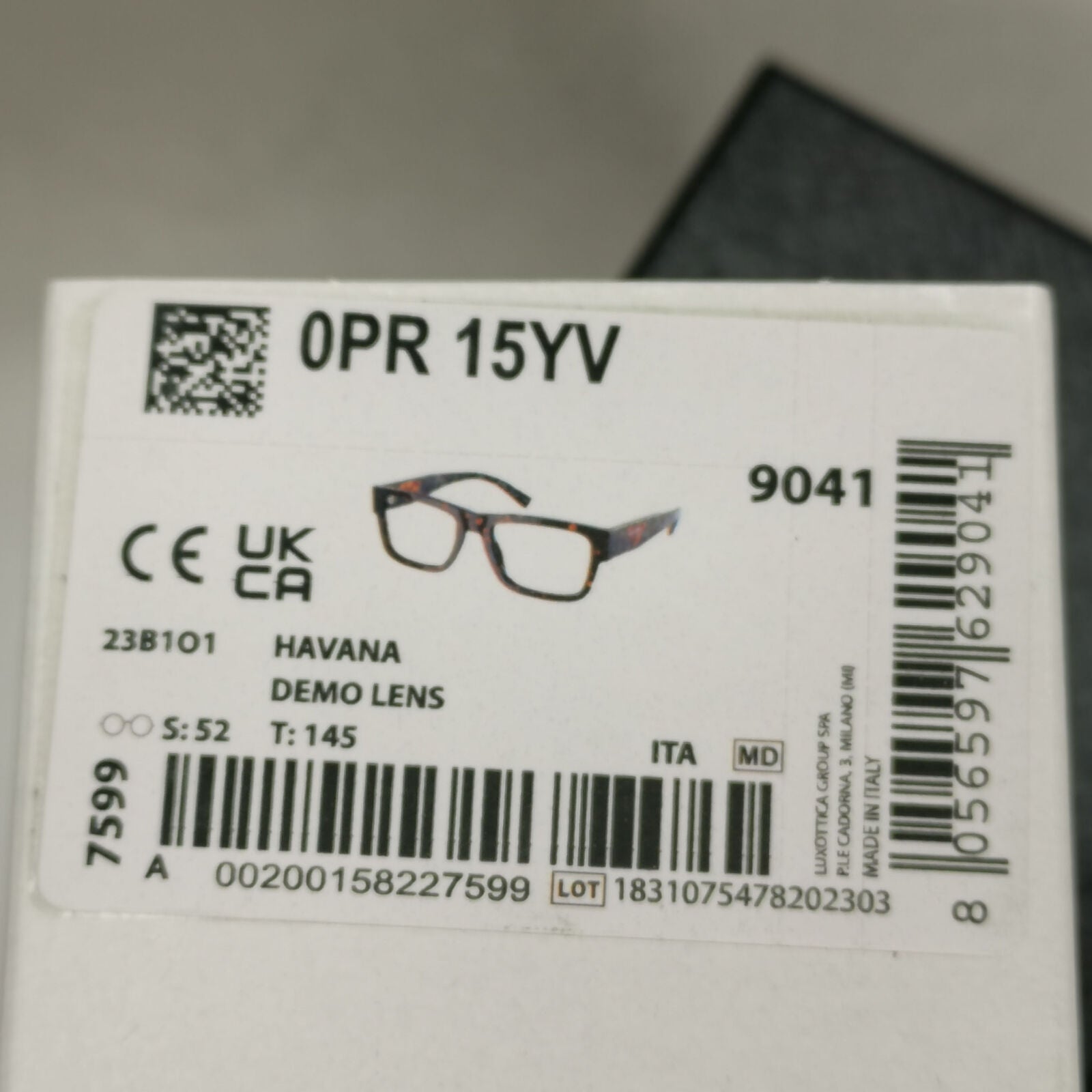 Prada Sunglasses Green Lens Brown Havana Tortoise PR15YV VPR 15Y 23B-1O1 52mm