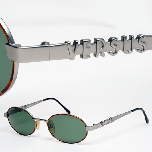 Versus Sunglasses 1996 by Gianni Versace Vintage Gunmetal Green MOD R26 COL 27M