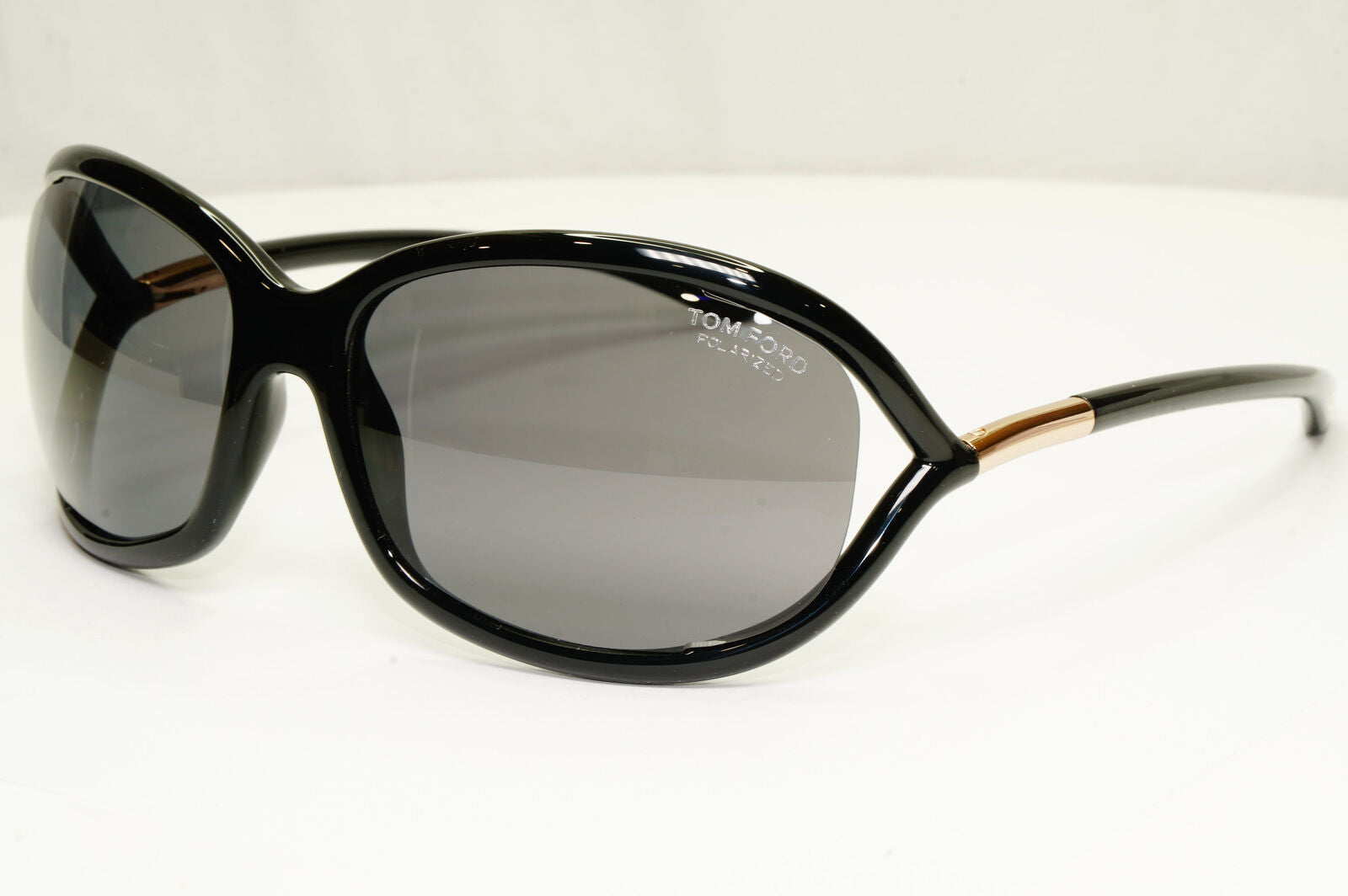 Authentic Tom Ford Womens Black Gold Polarized Sunglasses Jennifer TF 8 01D