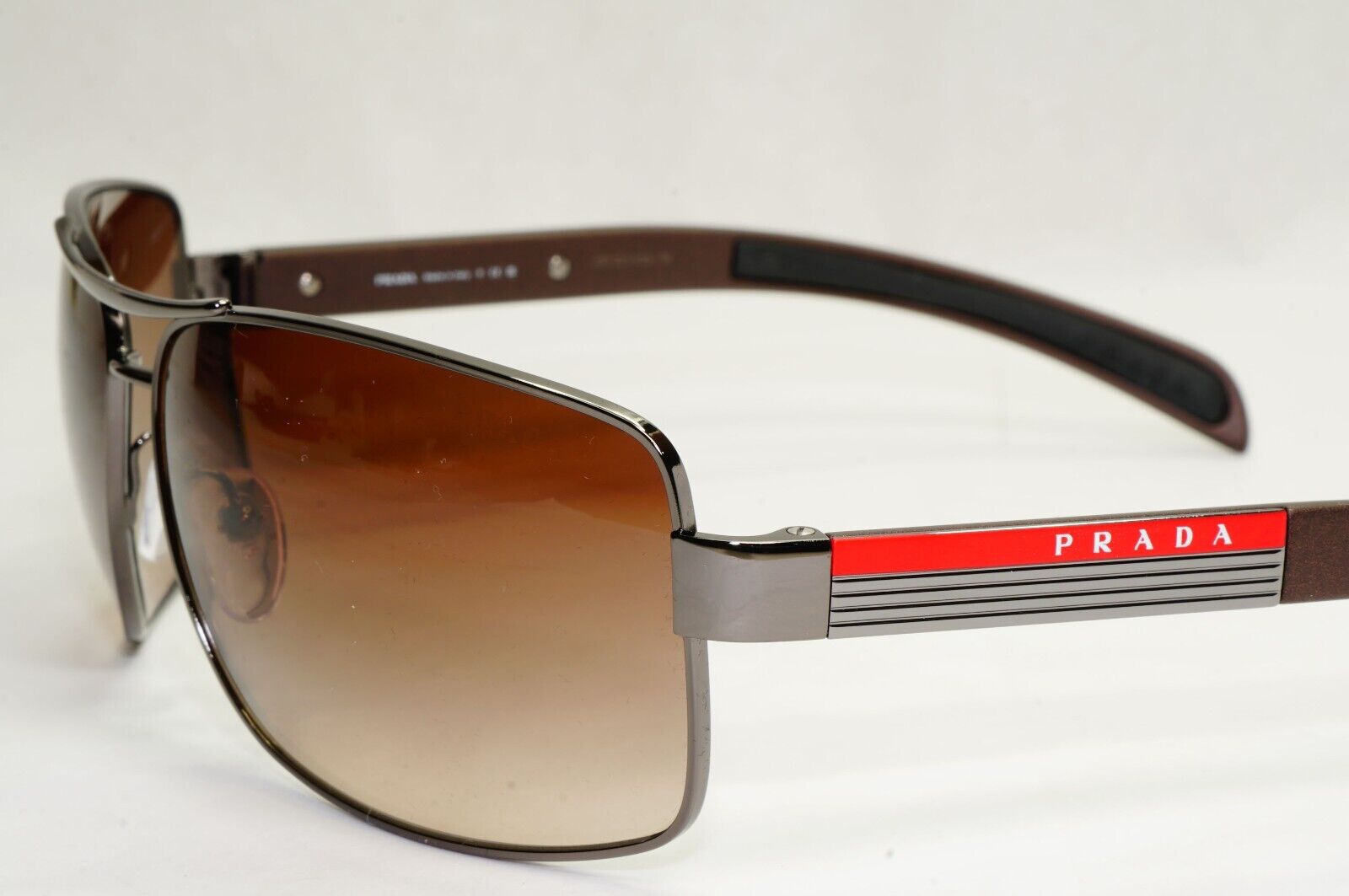 Prada Sunglasses Brown Gradient Wrap Navigator Square PS54IS SPS 54I 5AV-6S1 [a]