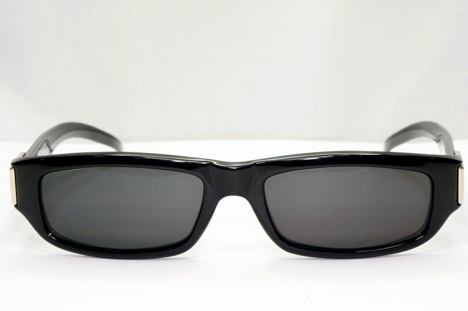 Gucci Sunglasses 1997 Vintage Black Rectangle Silver GG 1153/S D28 53mm 120125
