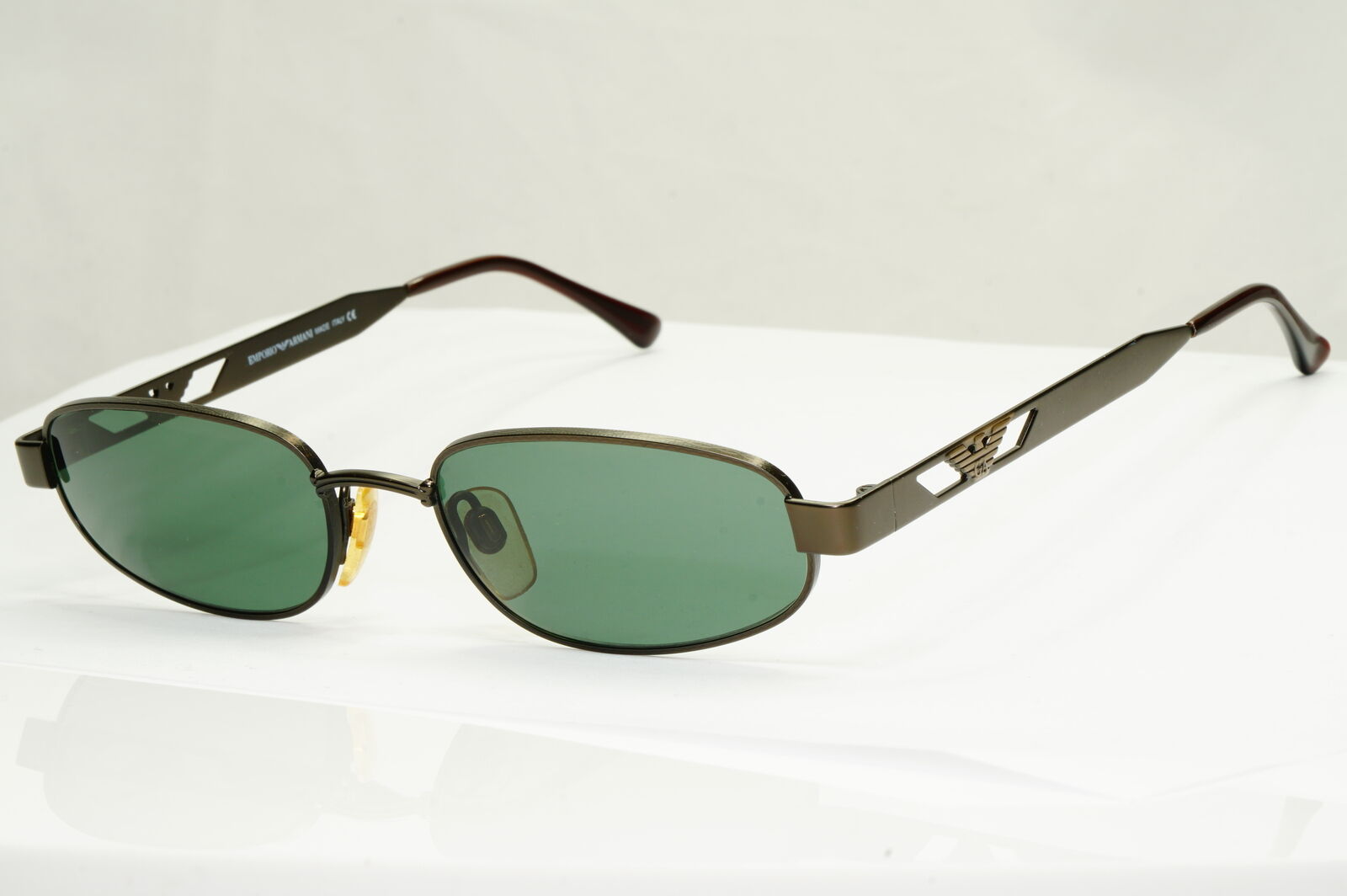 Emporio Armani Sunglasses 1997 Vintage Rectangle Bronze Green 034-S 924/29