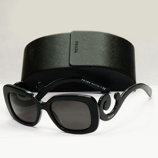 Prada Sunglasses Baroque Swirl Black Square PR27OS SPR 27O 1AB-3M1 151223