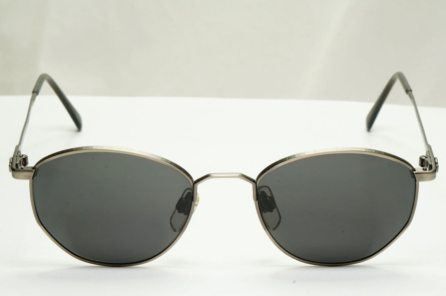 Emporio Armani Sunglasses 1997 Vintage Grey Gunmetal Black Round 031 915 48mm