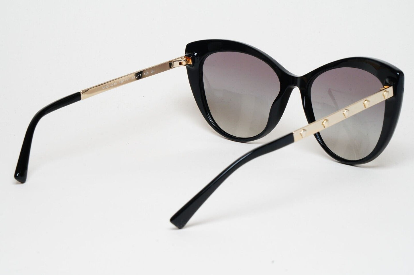 Versace Sunglasses Black Gold Medusa Square Grey Gradient MOD VE 4348 GB1/11
