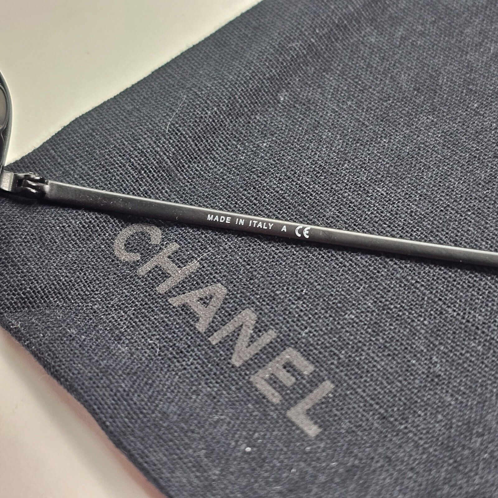 Chanel Sunglasses Pearl Black Square Metal Light Grey 4235-H c.101/87 57mm