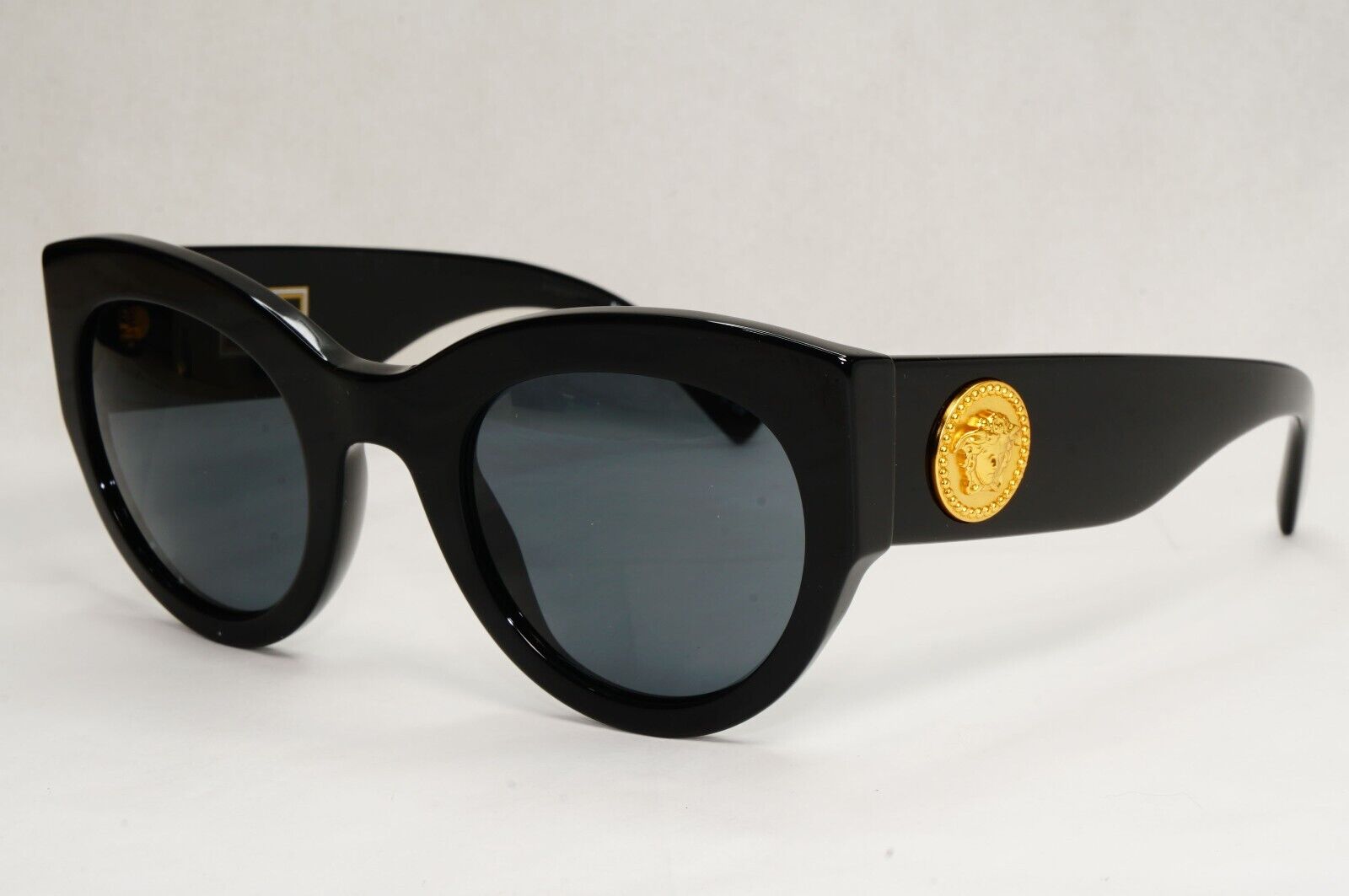 Versace Sunglasses Black Gold Medusa Tribute Edition Grey MOD VE 4353 GB1/87