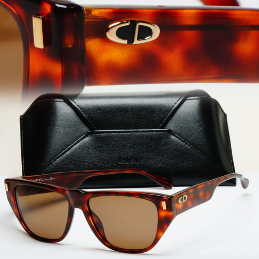 Dior Sunglasses 1995 Vintage Brown Germany Optyl Square 2568 10 140325