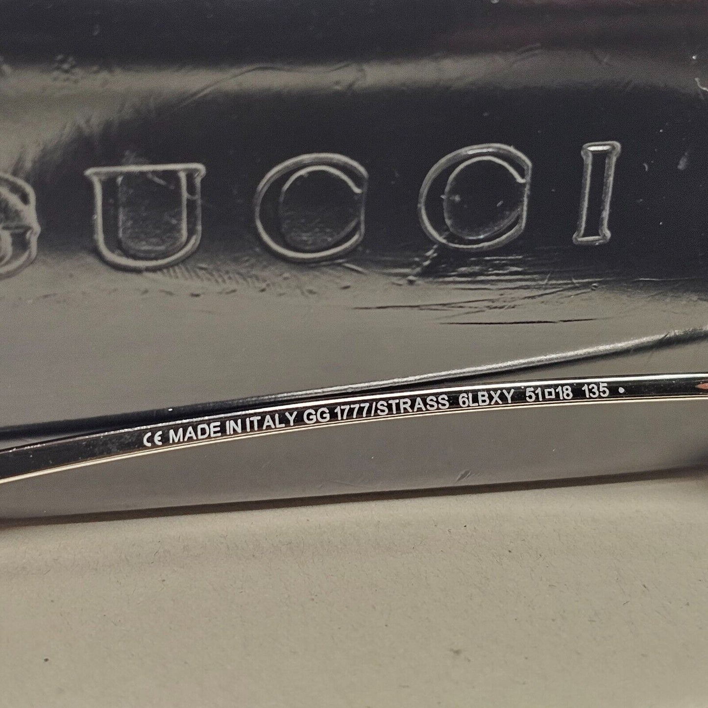 Gucci Sunglasses 1997 Vintage Rimless Blue Silver GG 1777/STRASS 6LBXY 011124