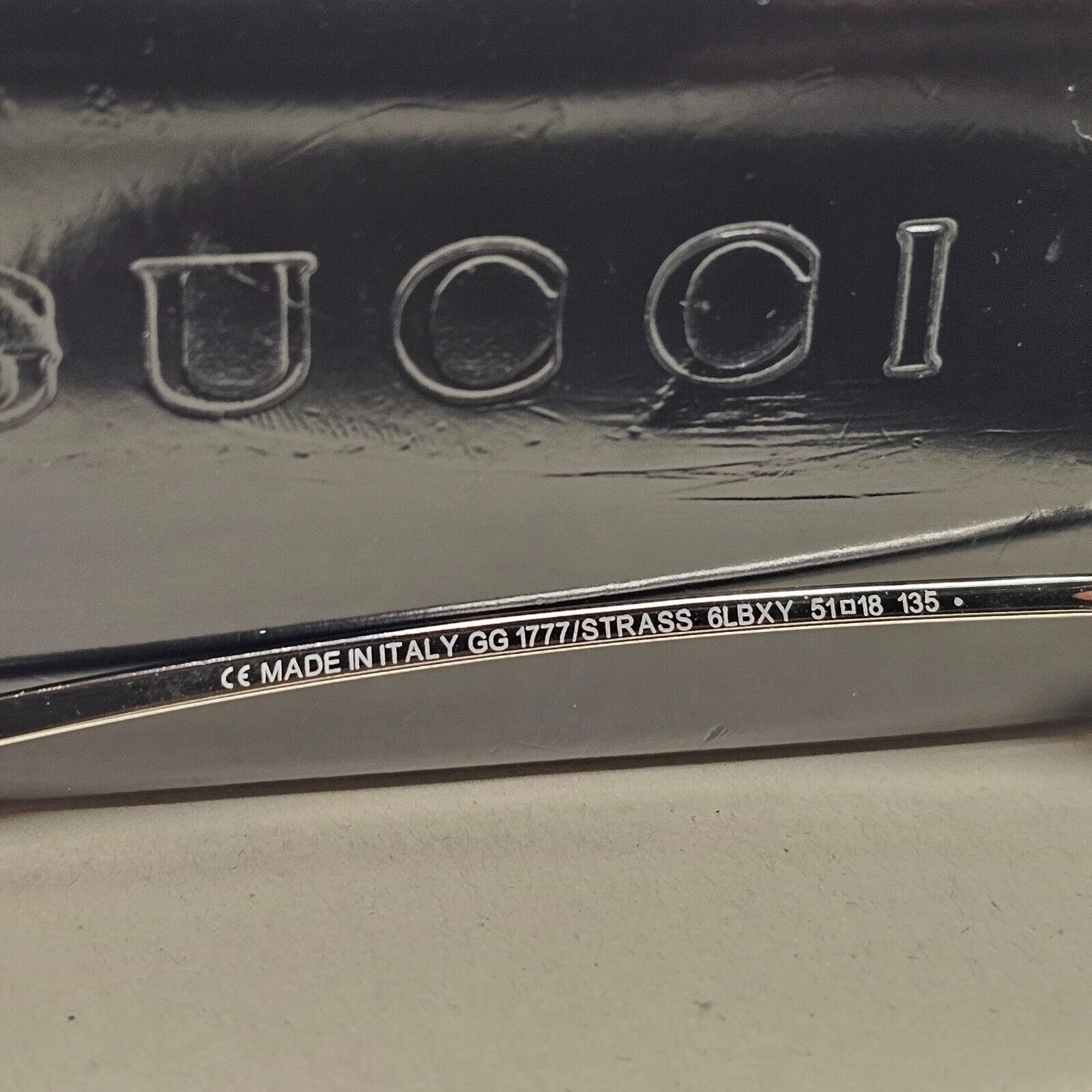 Gucci Sunglasses 1997 Vintage Rimless Blue Silver GG 1777/STRASS 6LBXY 011124