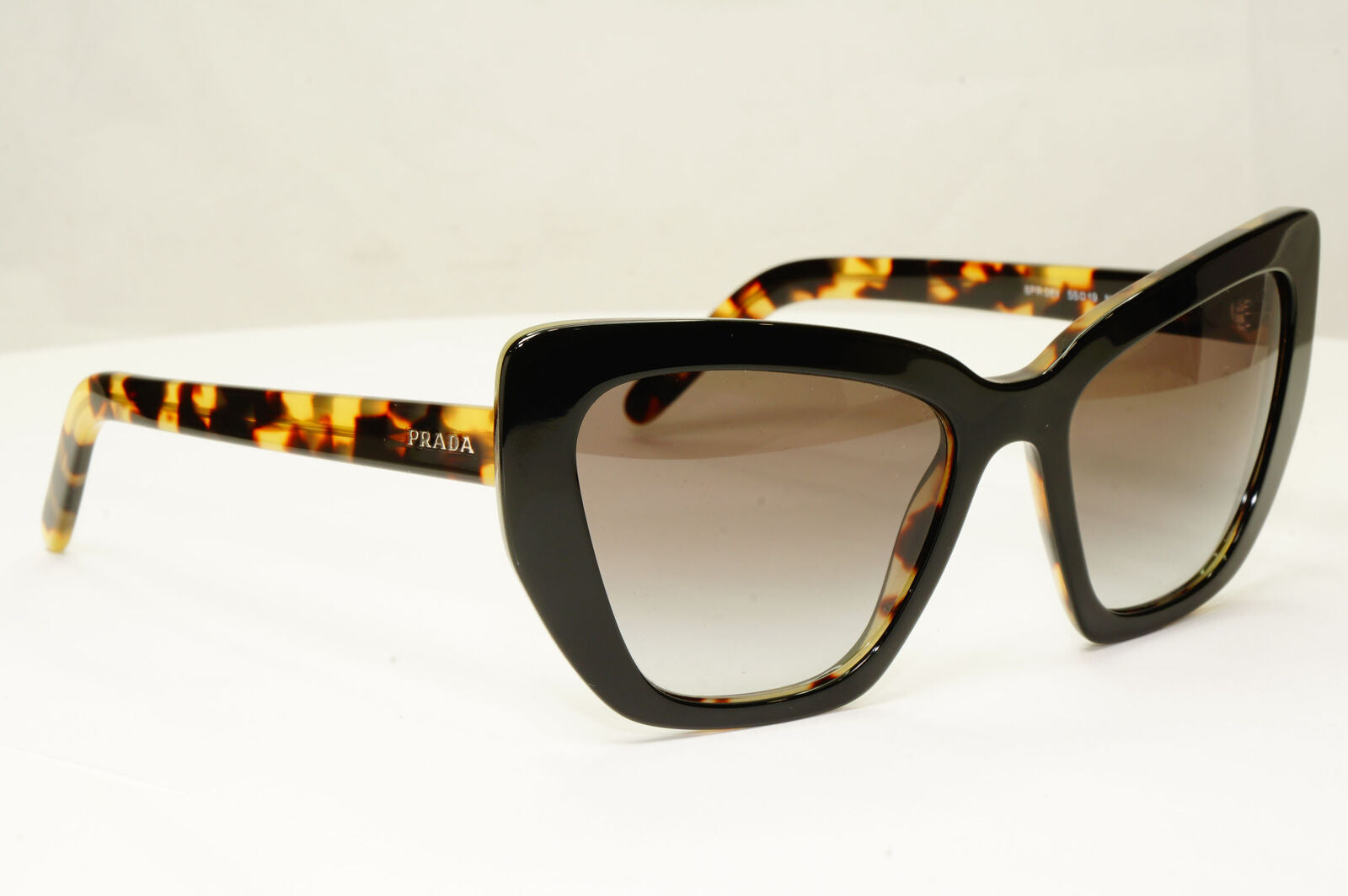 Prada Black Tortoise Brown Square Womens Sunglasses PR08VS SPR 08V NAI-0A7