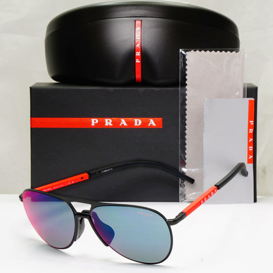 Prada Sunglasses Pilot Mirror Grey Blue Red Chameleon PS51XS SPS 51X 1BO-01M