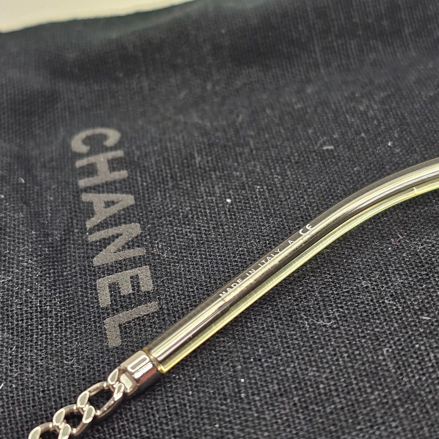 Chanel Sunglasses Chain Square Silver Light Brown Lens 4244 c.124/73 57mm