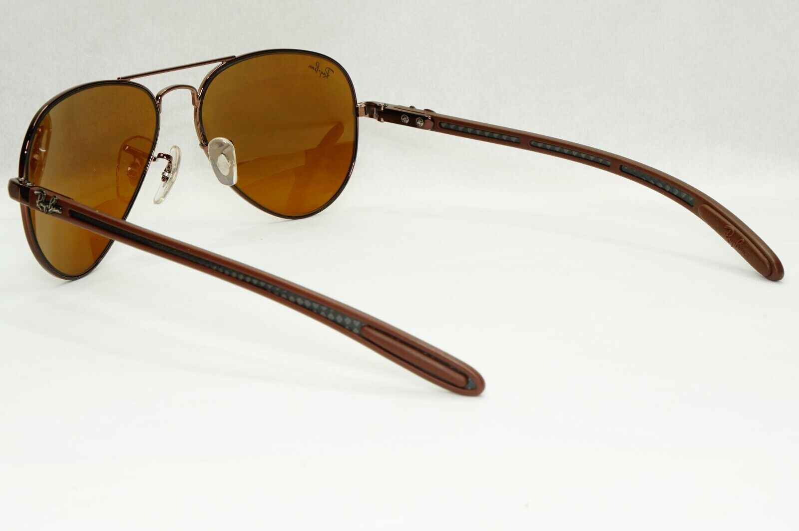 Ray-Ban Sunglasses Carbon Fibre 2013 Pilot Aviator Brown RB 8307 014 55mm