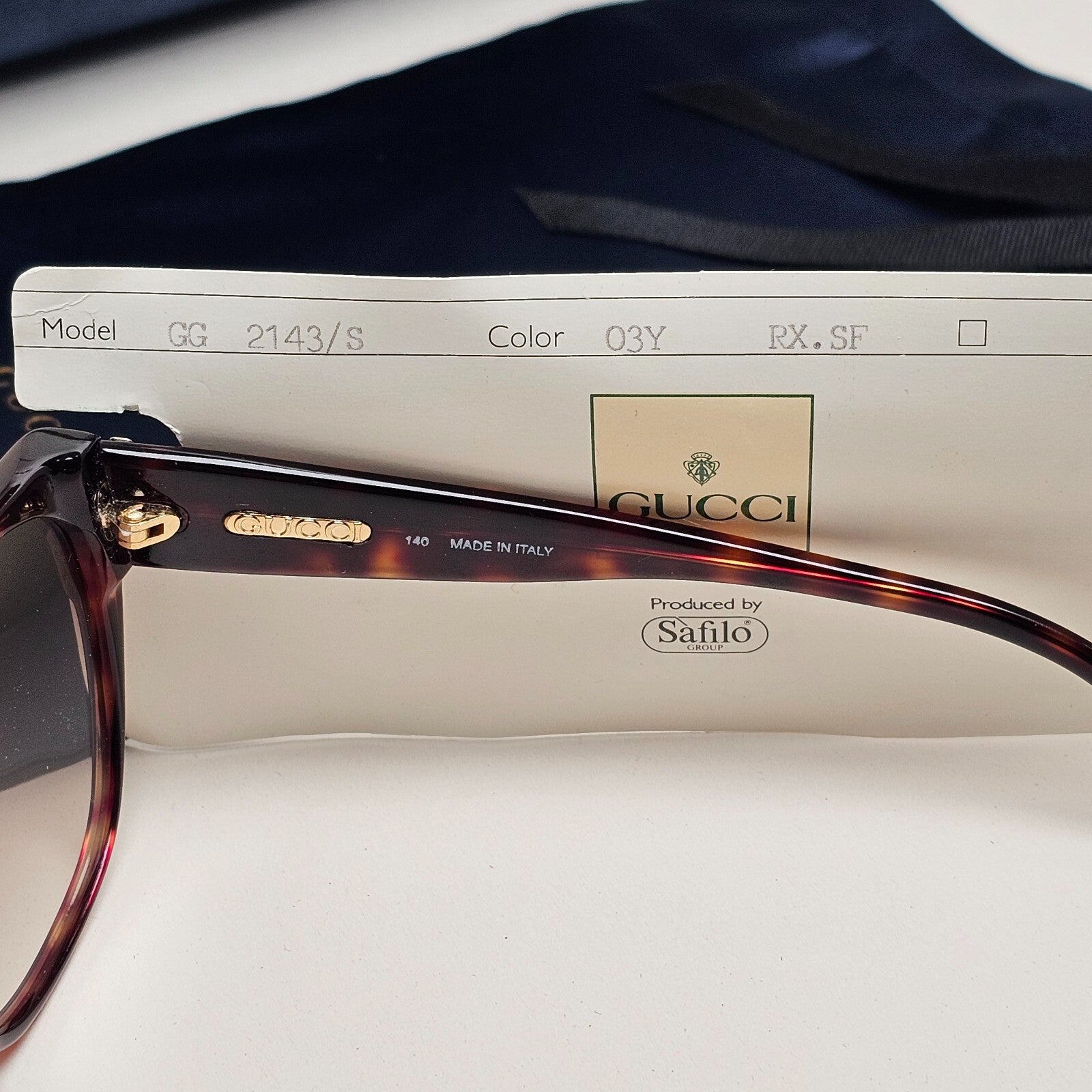 Gucci Sunglasses 1993 Vintahe Brown Gold Square Gradient GG 2143/S 03Y 200225