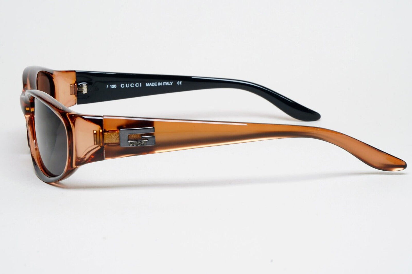 Gucci Sunglasses 1998 Vintage Brown Black Rectangle GG 2456/S E3K 55mm 060125