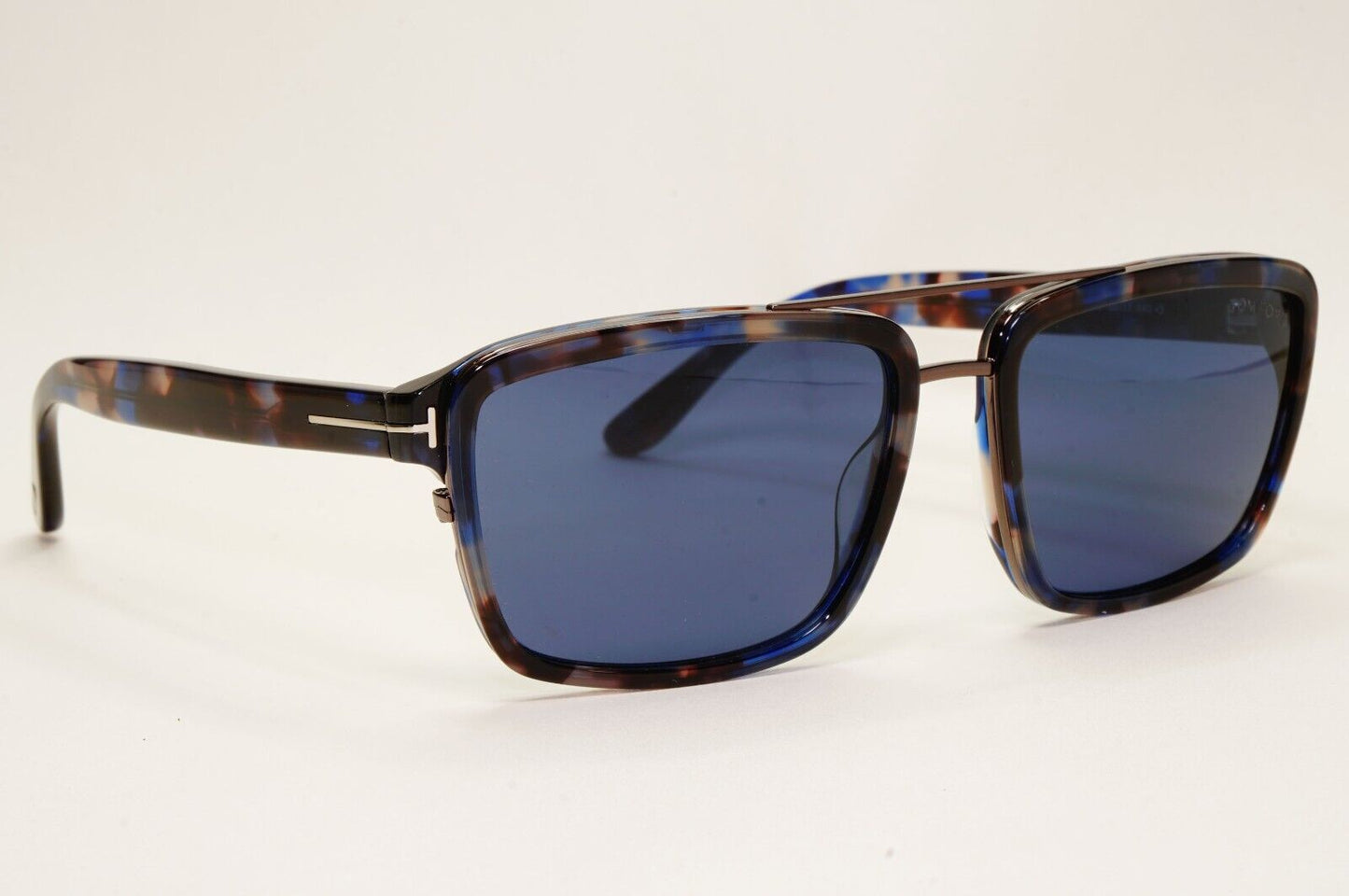 Tom Ford Sunglasses Anders Blue Brown Marble Square FT0780 TF 780 55V 58mm