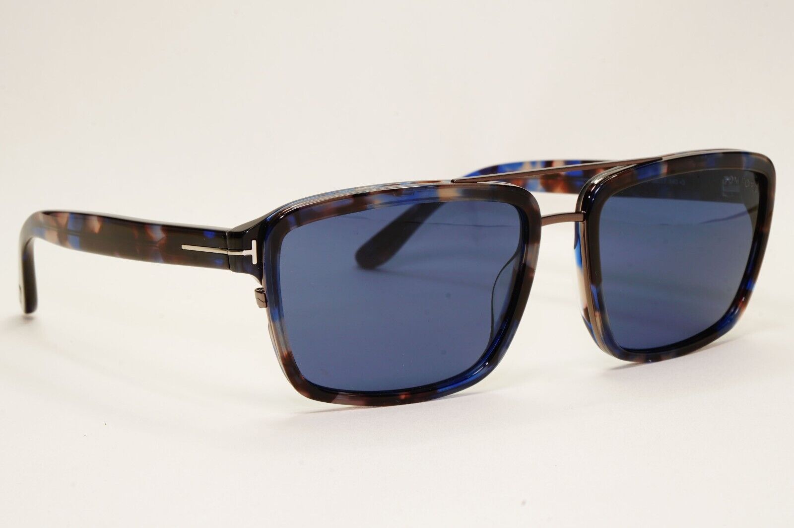 Tom Ford Sunglasses Anders Blue Brown Marble Square FT0780 TF 780 55V 58mm