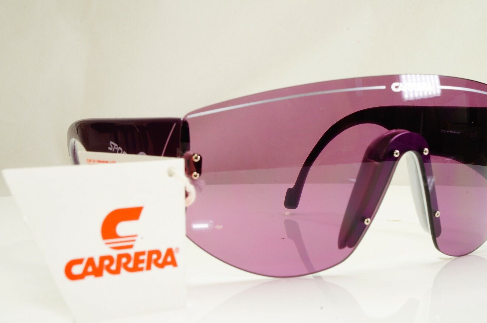 Authentic CARRERA Vintage Sunglasses 1990s NOS Shield C80 Ski 5414 80 26970