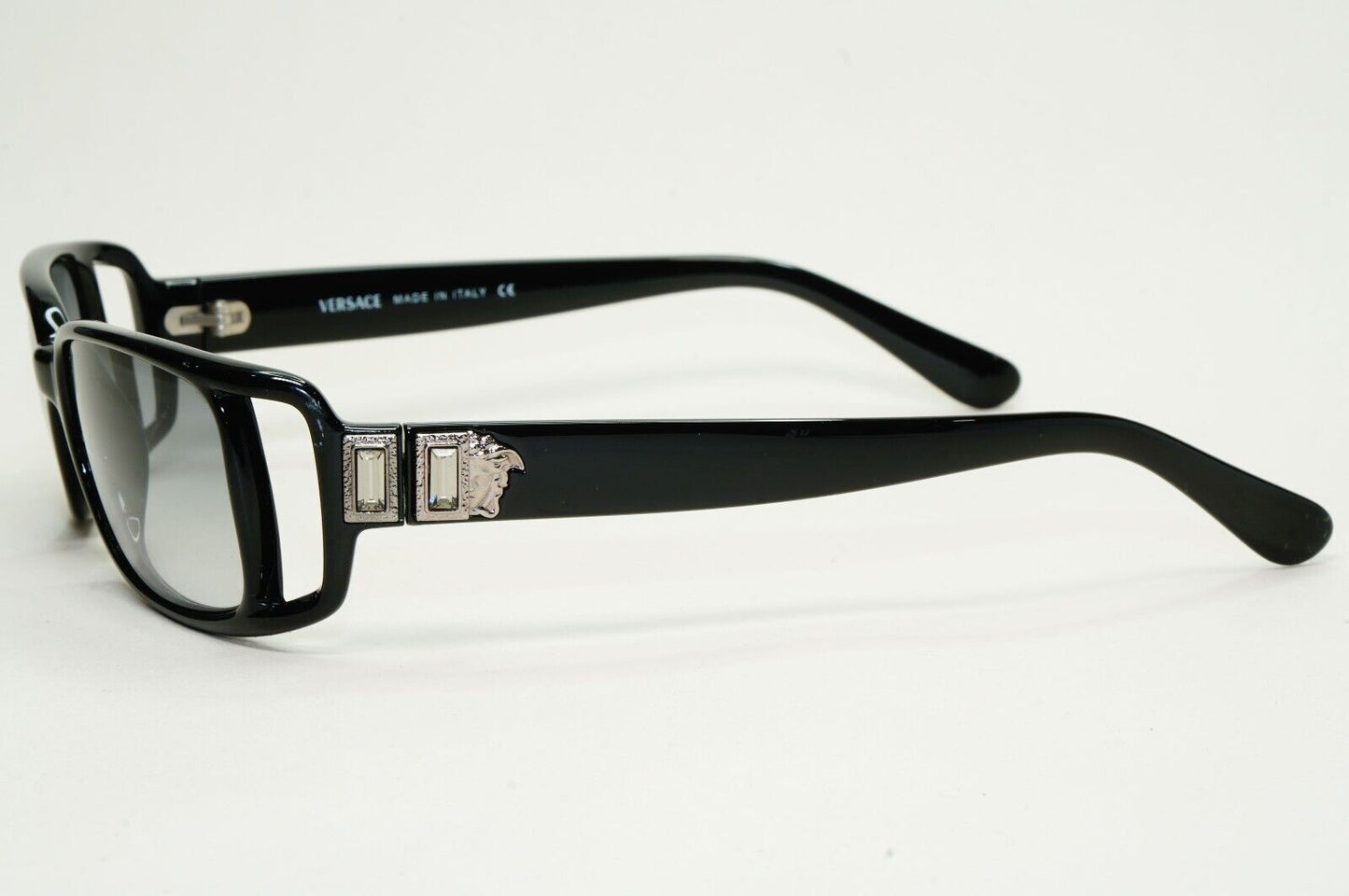 Versace Sunglasses 1998 Vintage Black Square Unisex MOD 554-H 852/482 050824