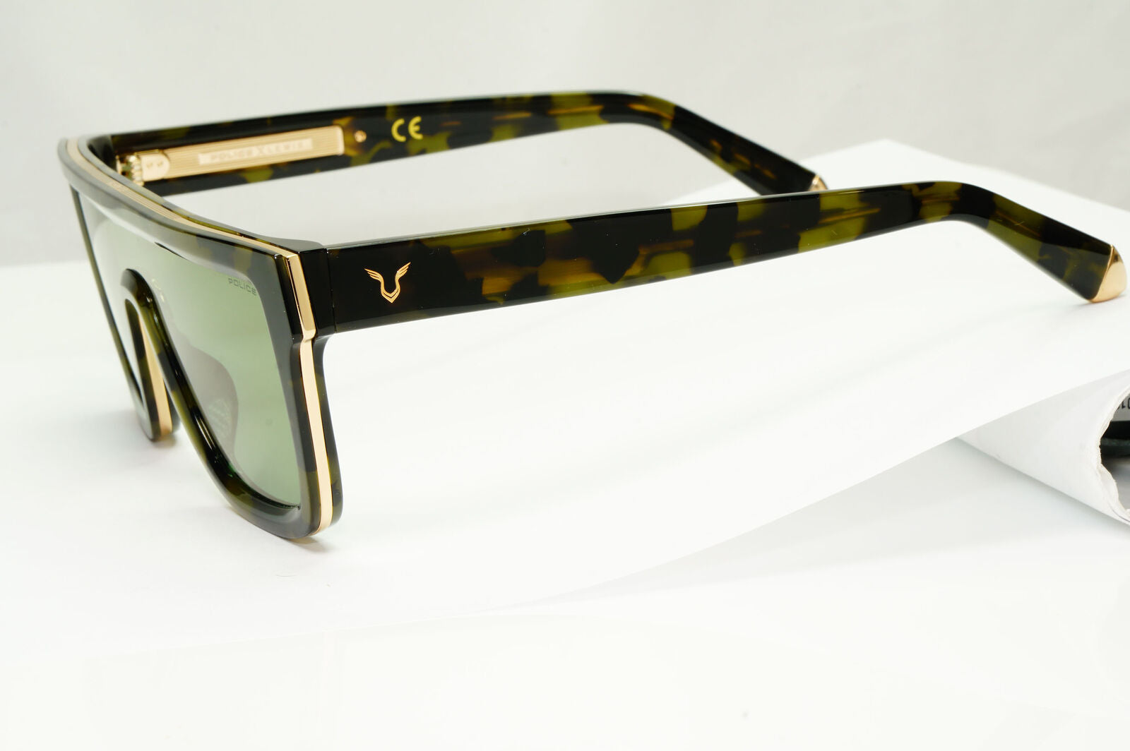 Police Lewis Hamilton F1 Sunglasses Brown Green Tortoise Shield SPL C46 COL VANG