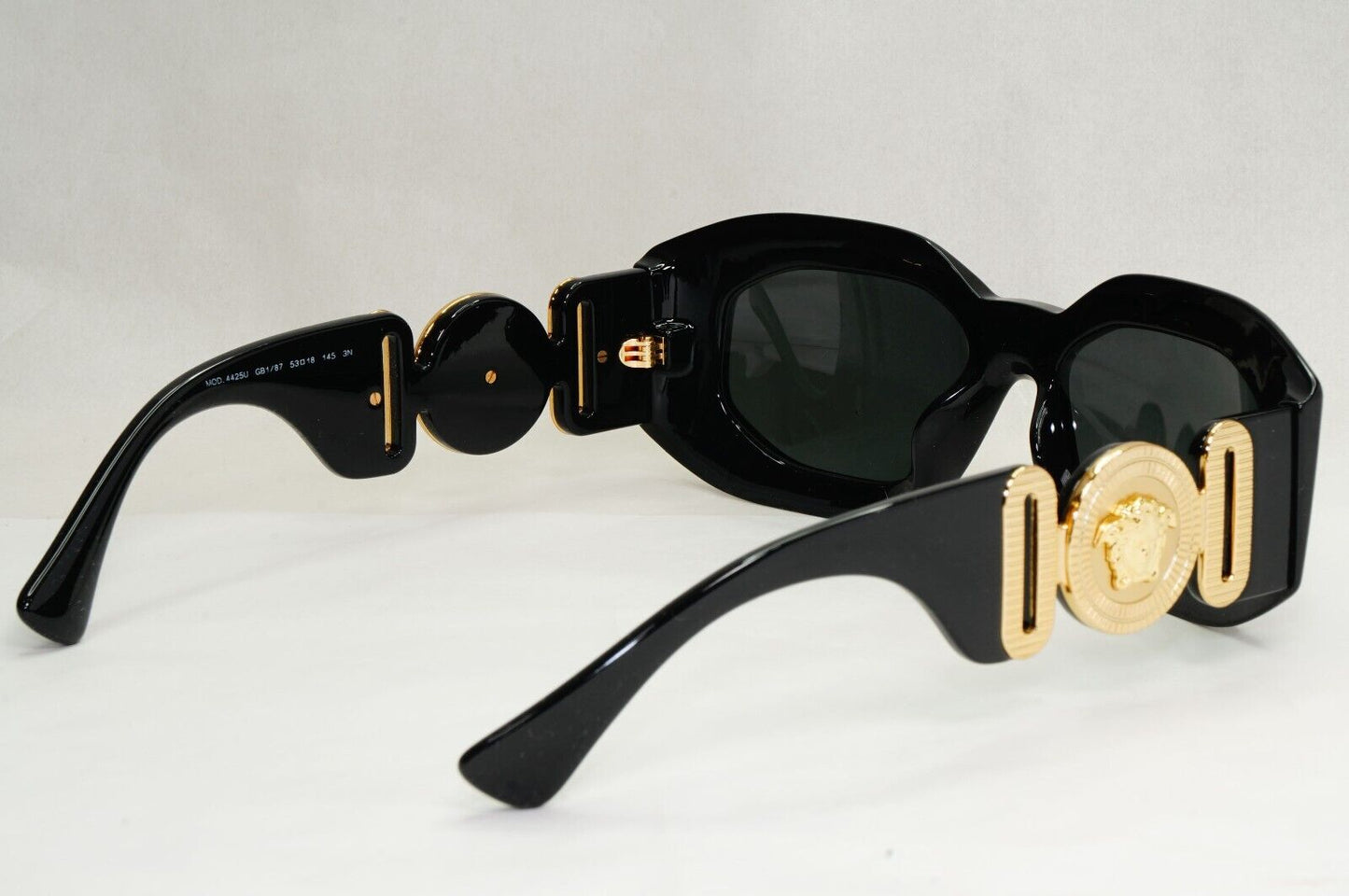Versace Sunglasses Black Gold Medusa Heavy Large Biggie MOD VE 4425U GB1/87