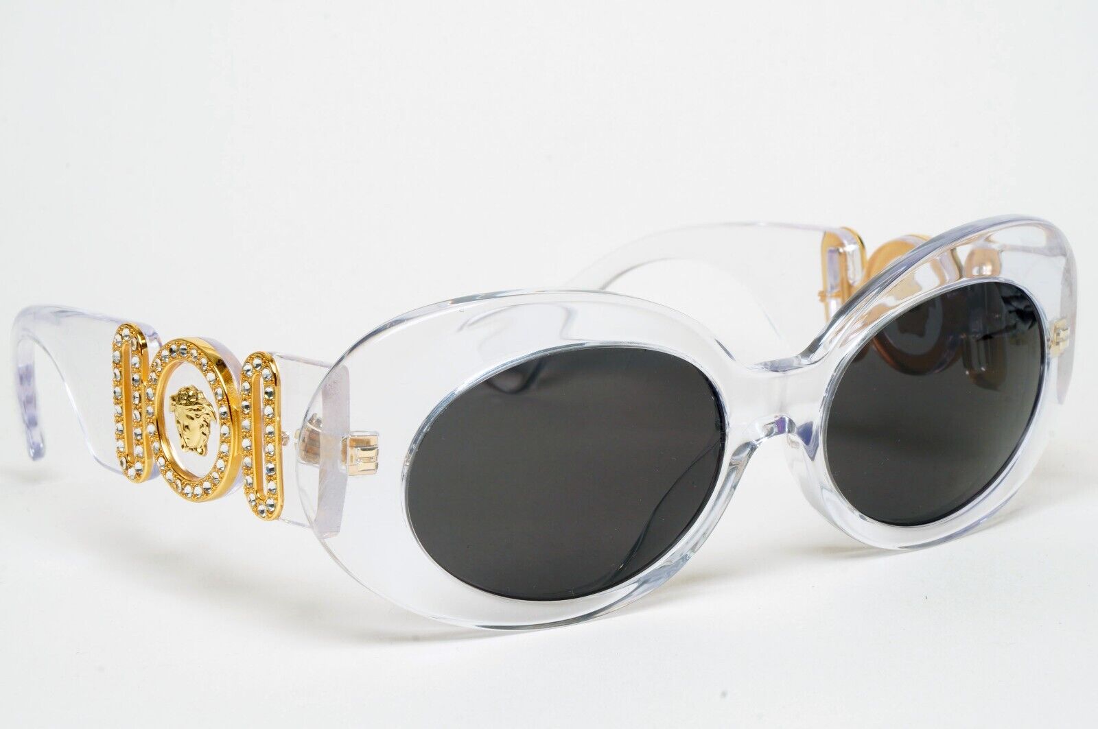 Versace Sunglasses Crystal Transparent Black Gold Medusa MOD VE 4426BU 148/1W