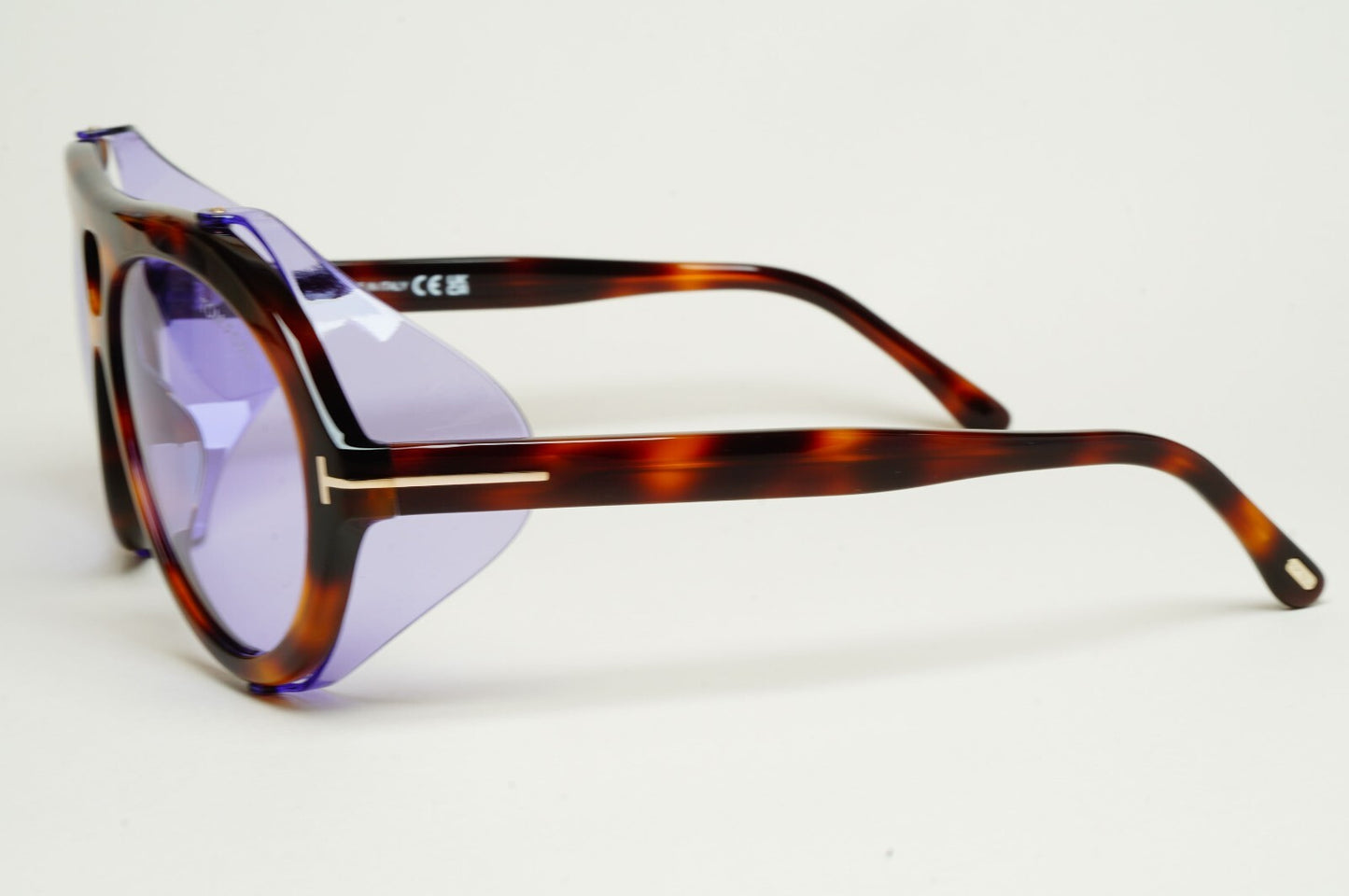Tom Ford Sunglasses Neughman Brown Violet Pilot Side Shields FT0882 TF 882 53Y