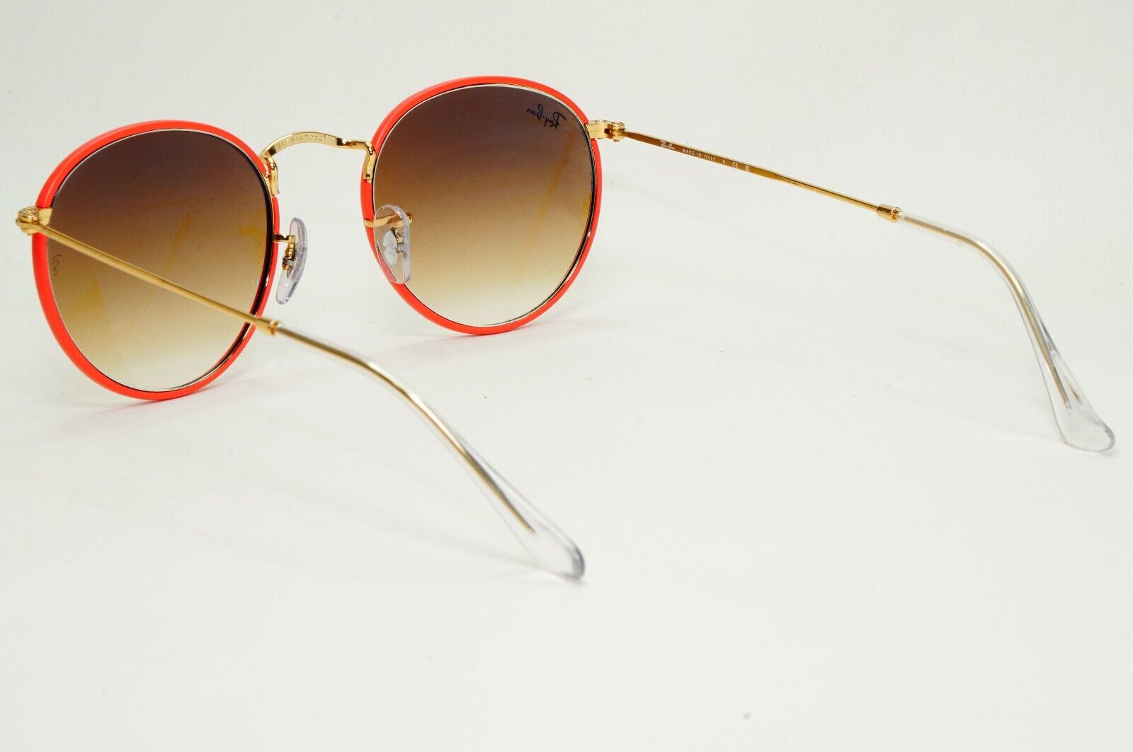 Ray-Ban Sunglasses Round Full Color Red Gold Brown Gradient RB 3447-J-M  9196/51