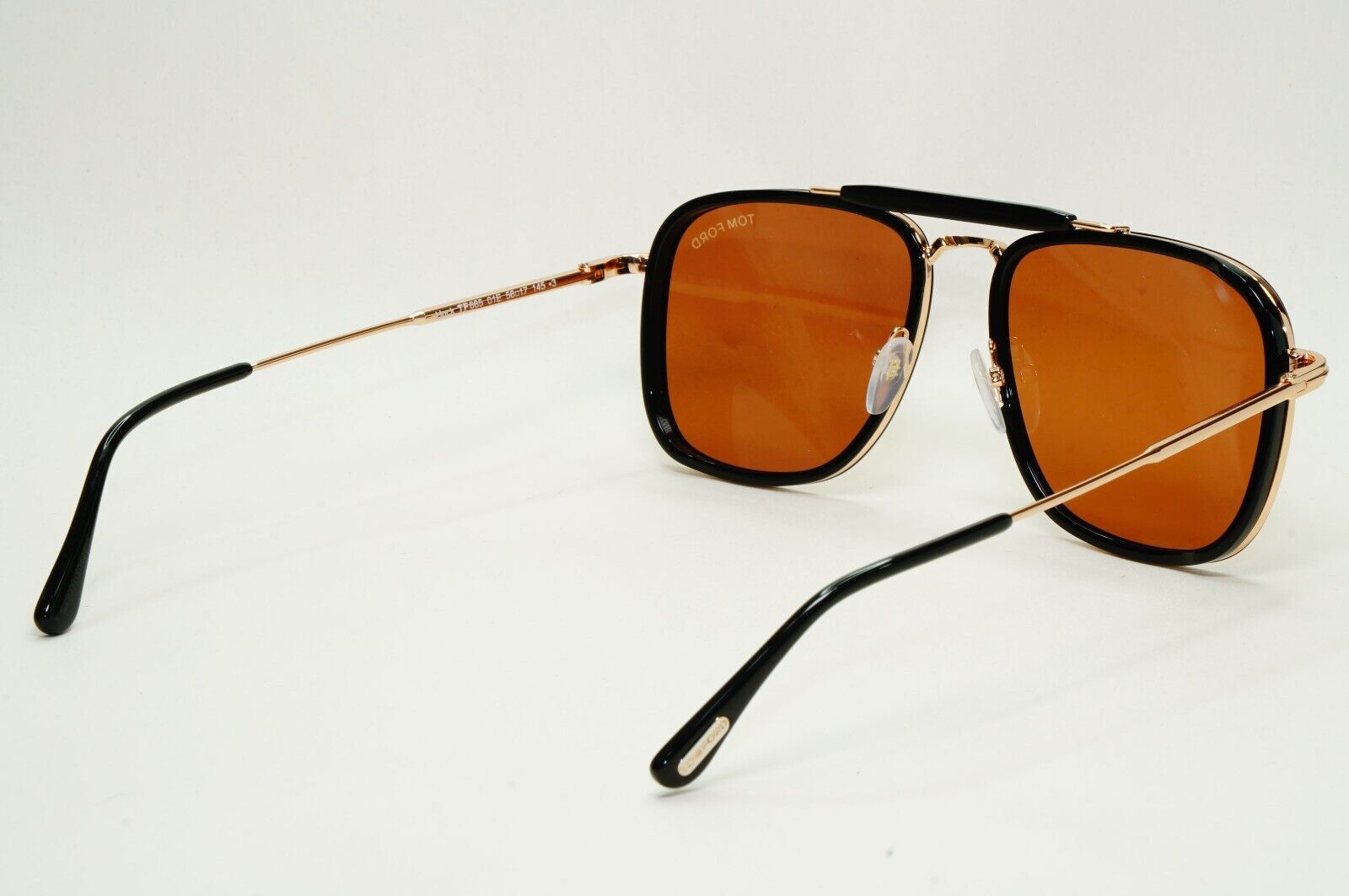 Tom Ford Sunglasses Huck Gold Black Brown Navigator Square FT0665 TF 665 01E
