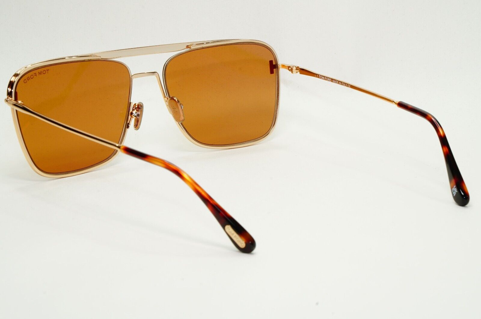 Tom Ford Sunglasses Nolan Gold Brown Square Navigator FT0925 TF 925 28E 60mm