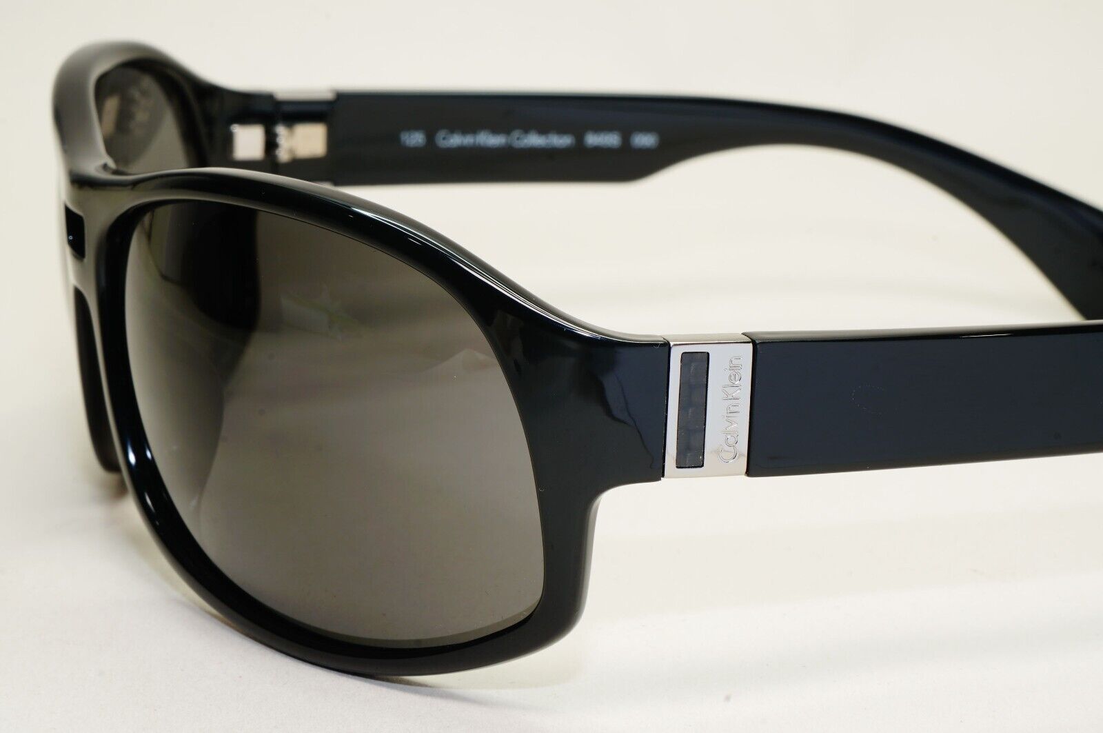 Calvin Klein Sunglasses 2005 Vintage Black Grey Wrap Retro 849S 090 121124