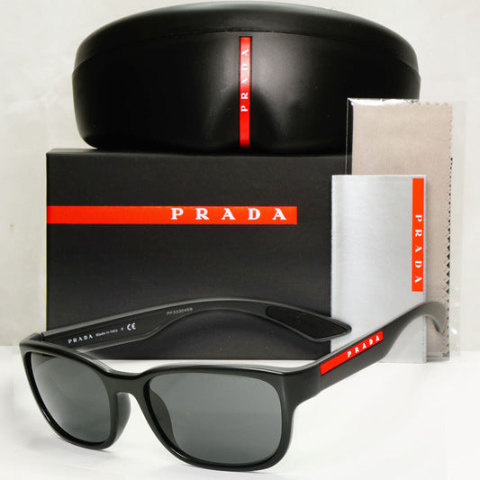 Prada Sunglasses Black Demishiny Square Sport PS05VS SPS 05V-F 1BO-5S0 59mm
