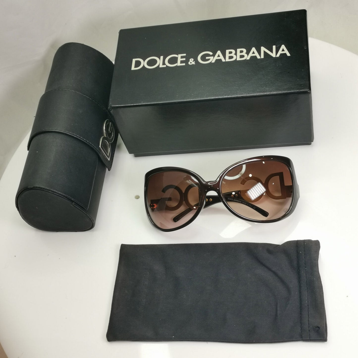 Authentic Dolce & Gabbana Womens Vintage Sunglasses Crystal DG 6011 502/73 34725
