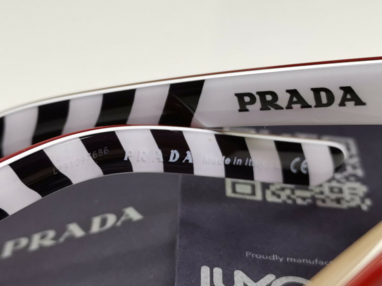 Prada Red Brown Sunglasses Ultravox Fashion Blogger Womens SPR 07X 543-6S1
