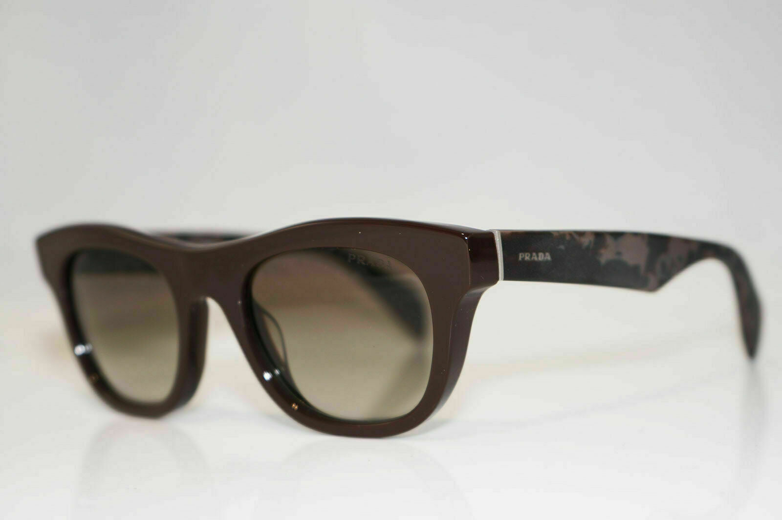 Authentic PRADA Womens Sunglasses Brown Square Marble SPR 04Q DHO-4M1 13011