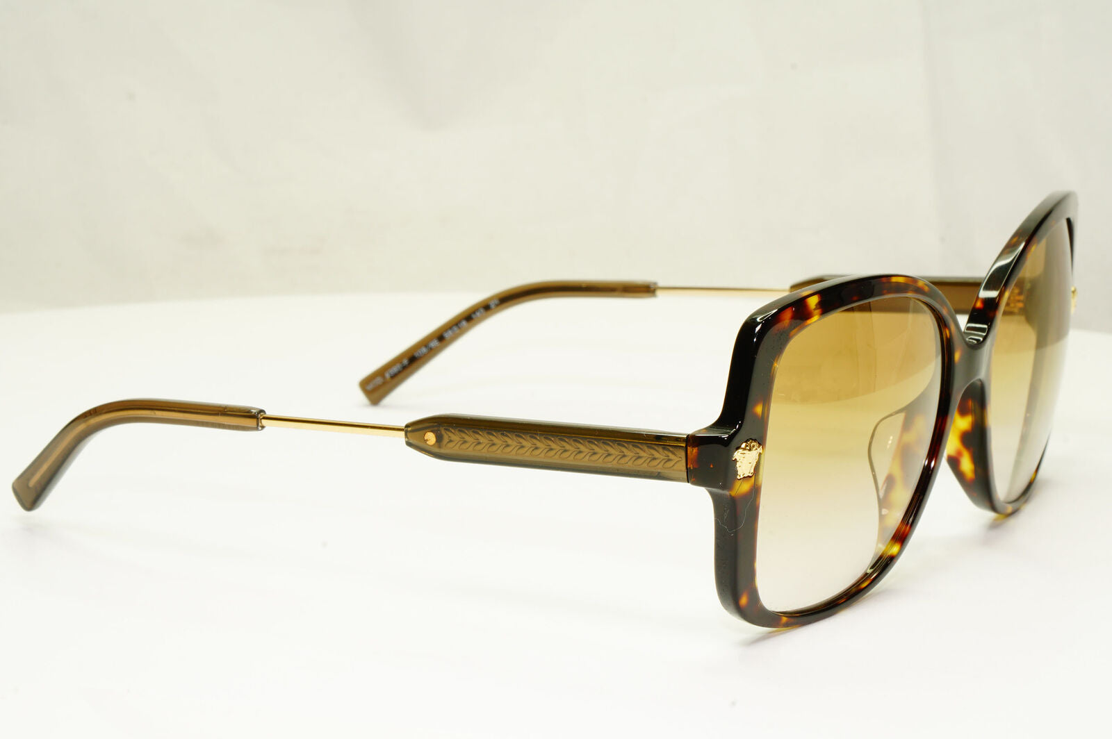 Authentic Versace Womens Square Sunglasses Brown Havana Gold 4390 F 108/6E