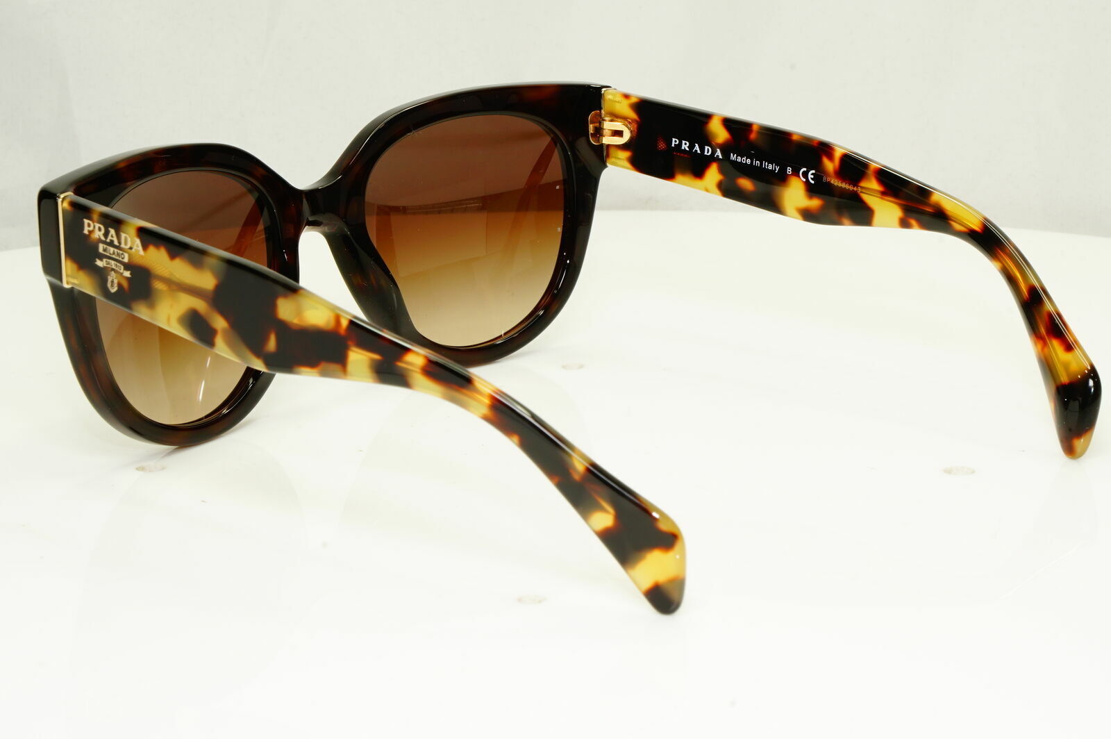 Prada Brown Tortoise Shell Sunglasses Womens Square Large SPR 17O Swing 2AU-6S1