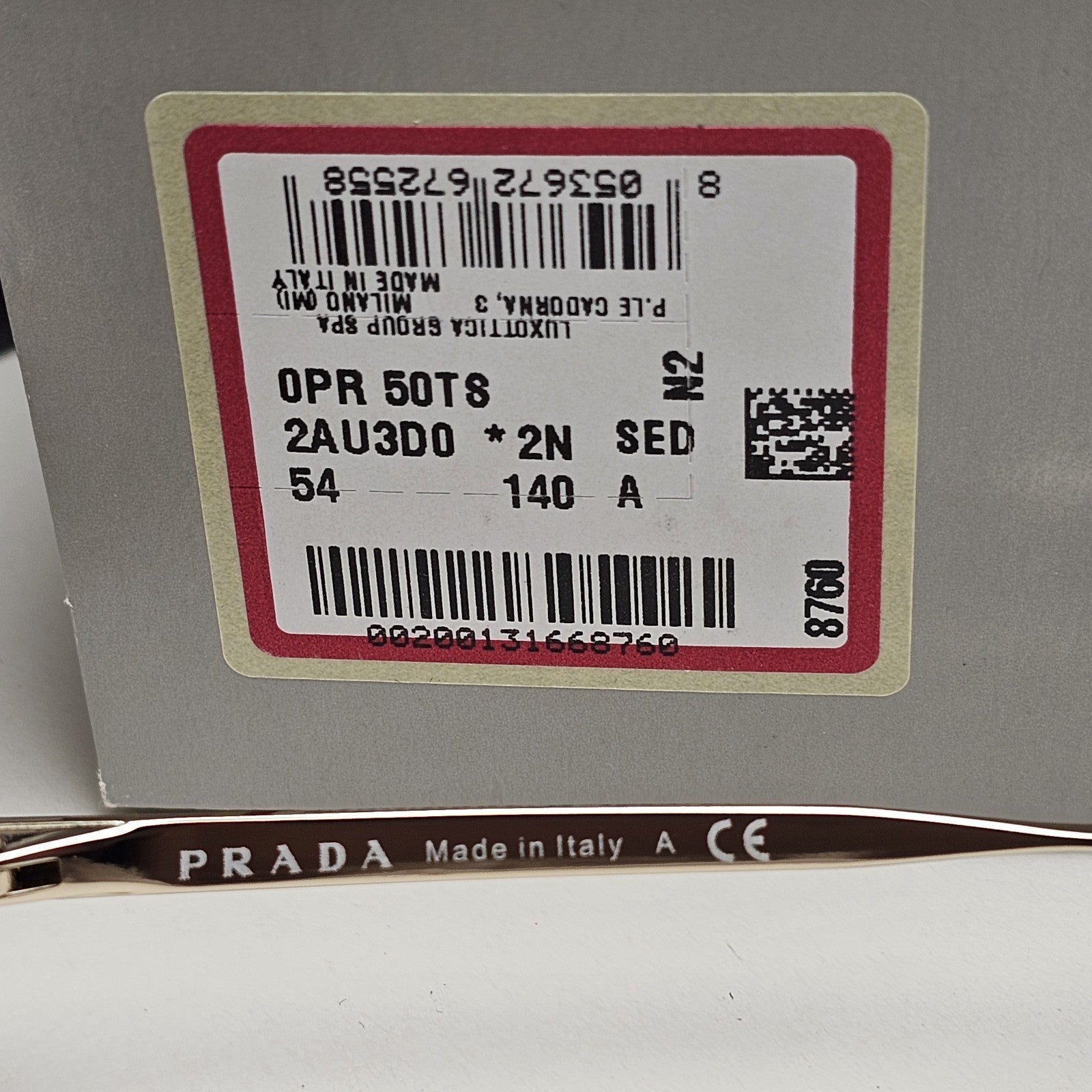 Prada Sunglasses Round Gold Brown Gradient PR50TS SPR 50T 2AU-3D0