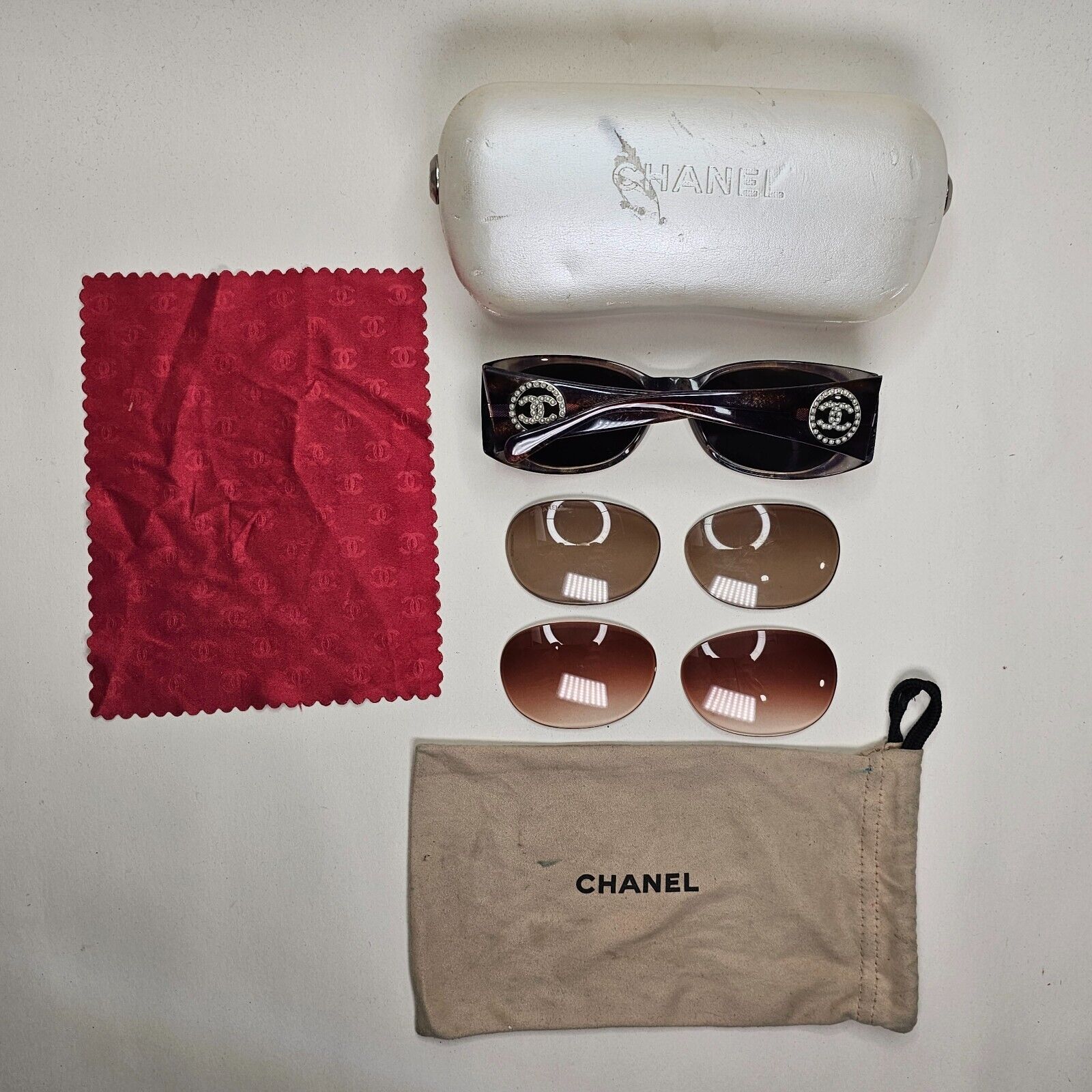 Chanel Sunglasses 2007 Vintage Pearl Brown Black 5082-H c.823/13 301024