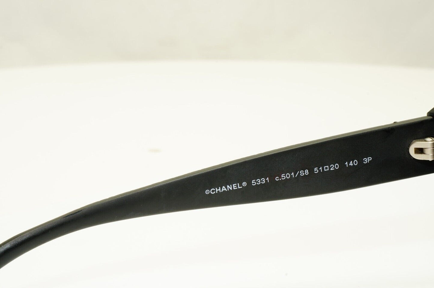 Chanel Sunglasses Matte Black Square Tweed Pattern 5331 c.501/S8 140124