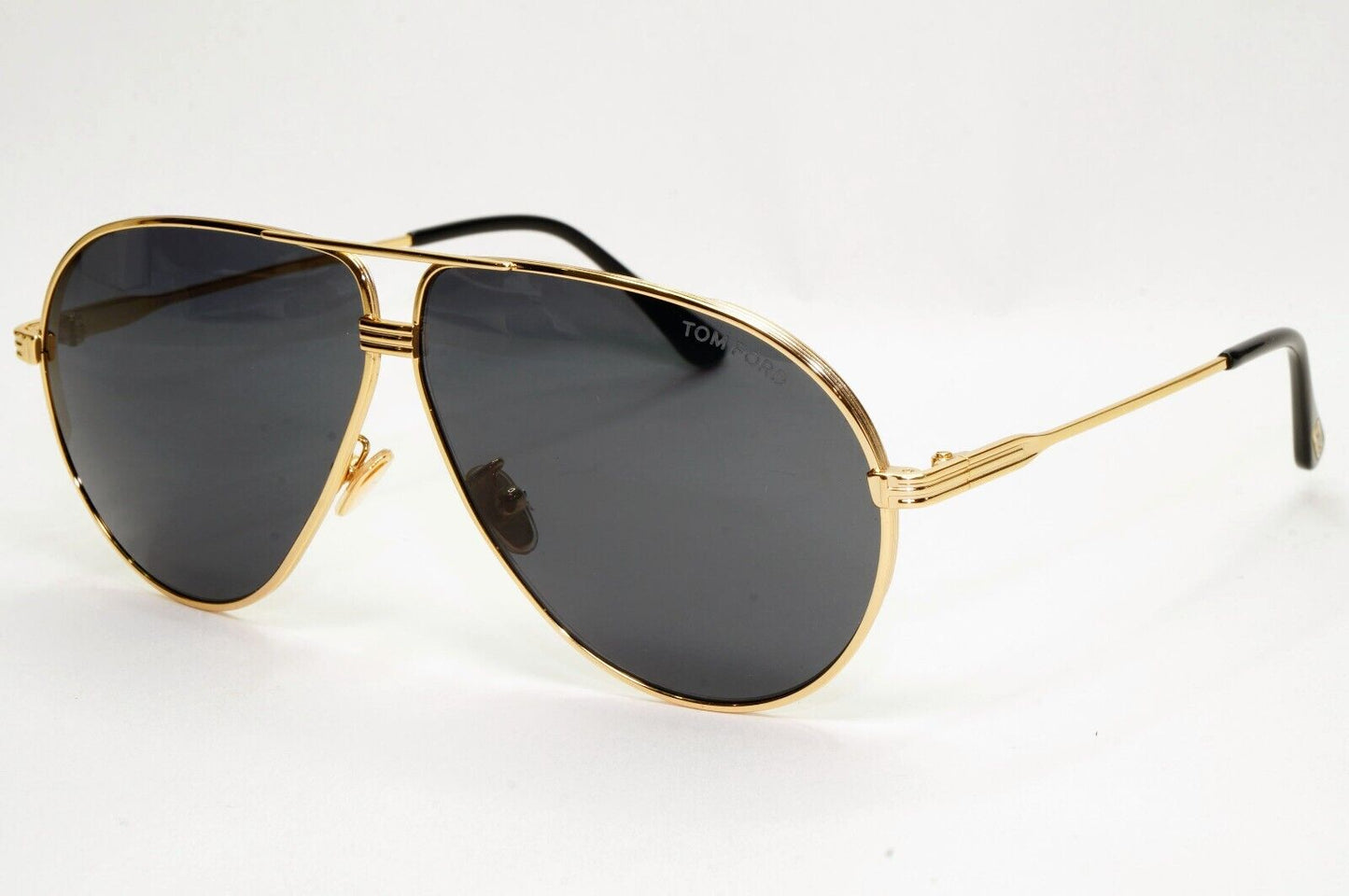 Tom Ford Sunglasses Jet Gold Black Pilot Metal Large FT0734-H TF 734-H 30A 64mm