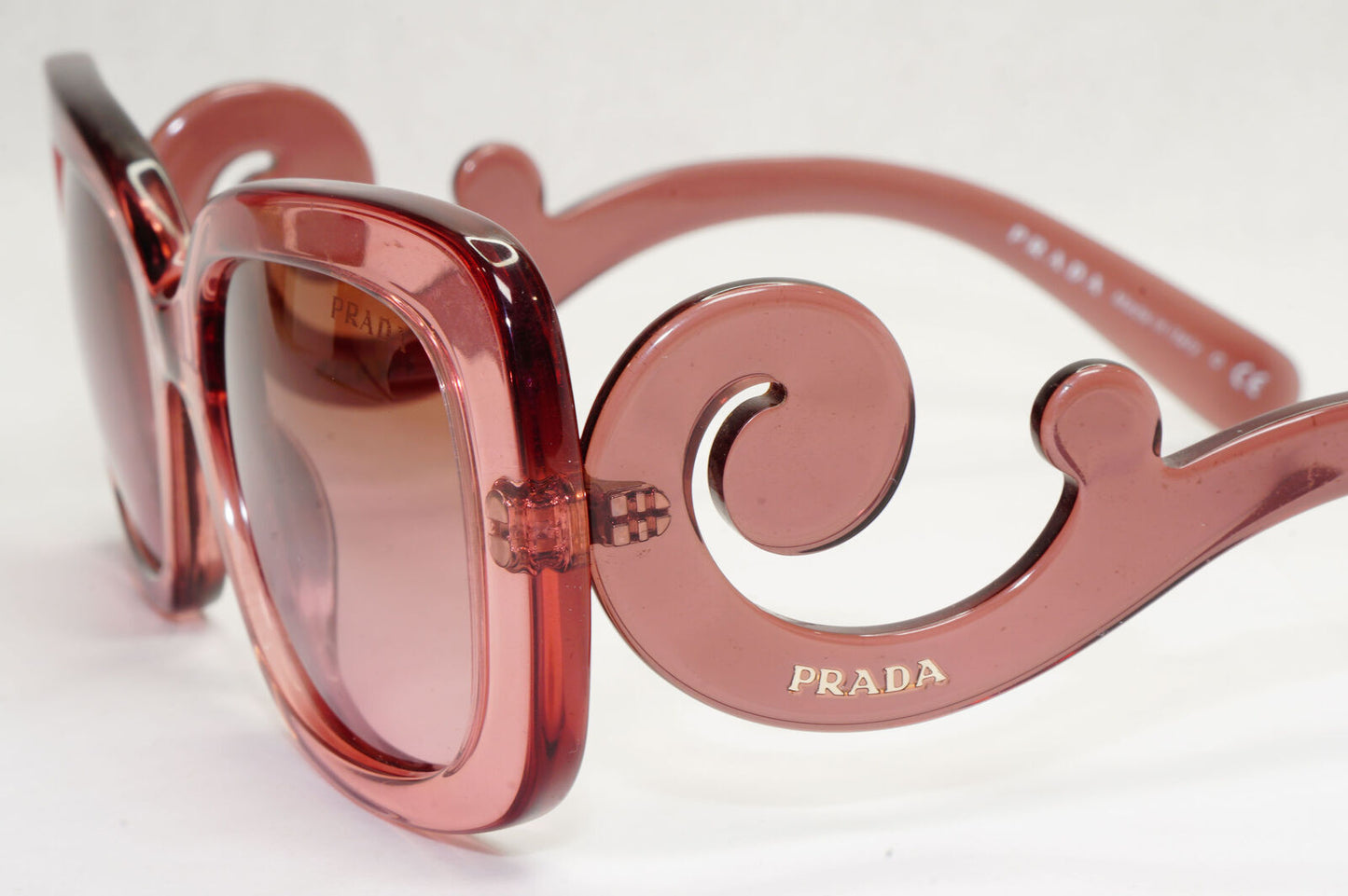 Prada Sunglasses Baroque Swirl Pink Transparent PR27OS SPR 27O CAI-5P1 130124