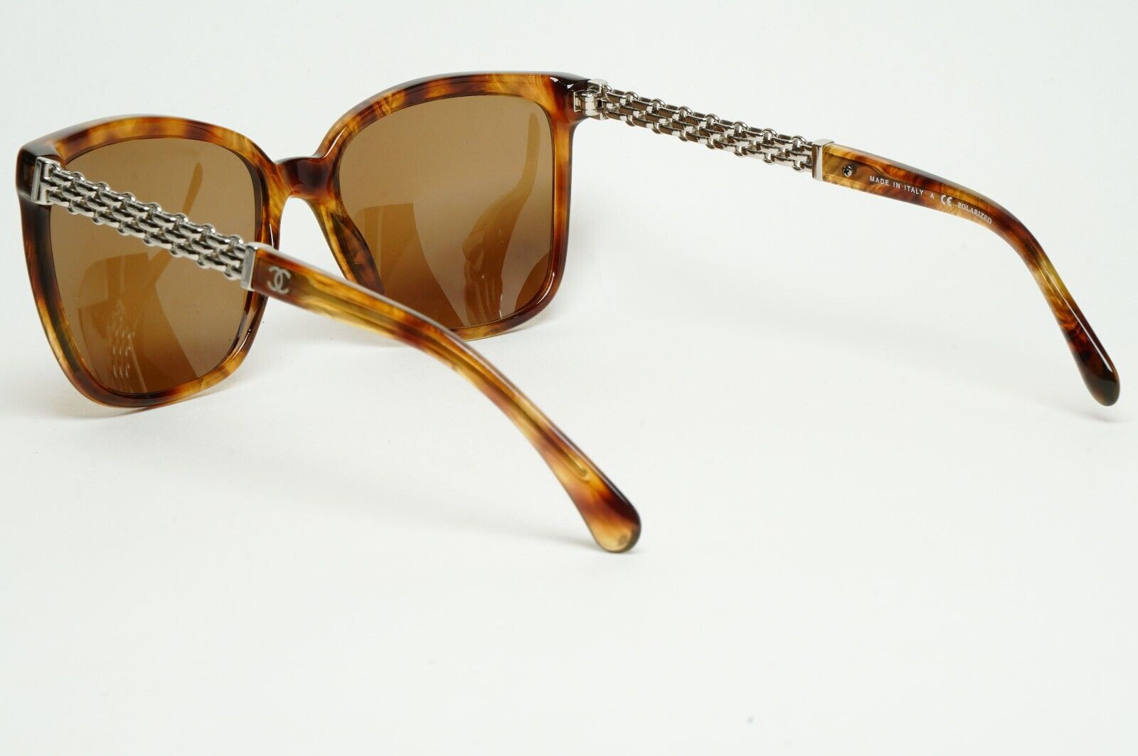Chanel Sunglasses Chain Brown Tortoise Silver Square 5325 c.1525 54mm 261124