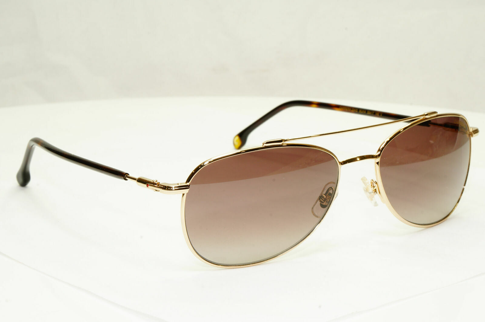Carrera Gold Sunglasses Pilot Brown Gradient Fade Mens Metal 224 06JHA 58mm