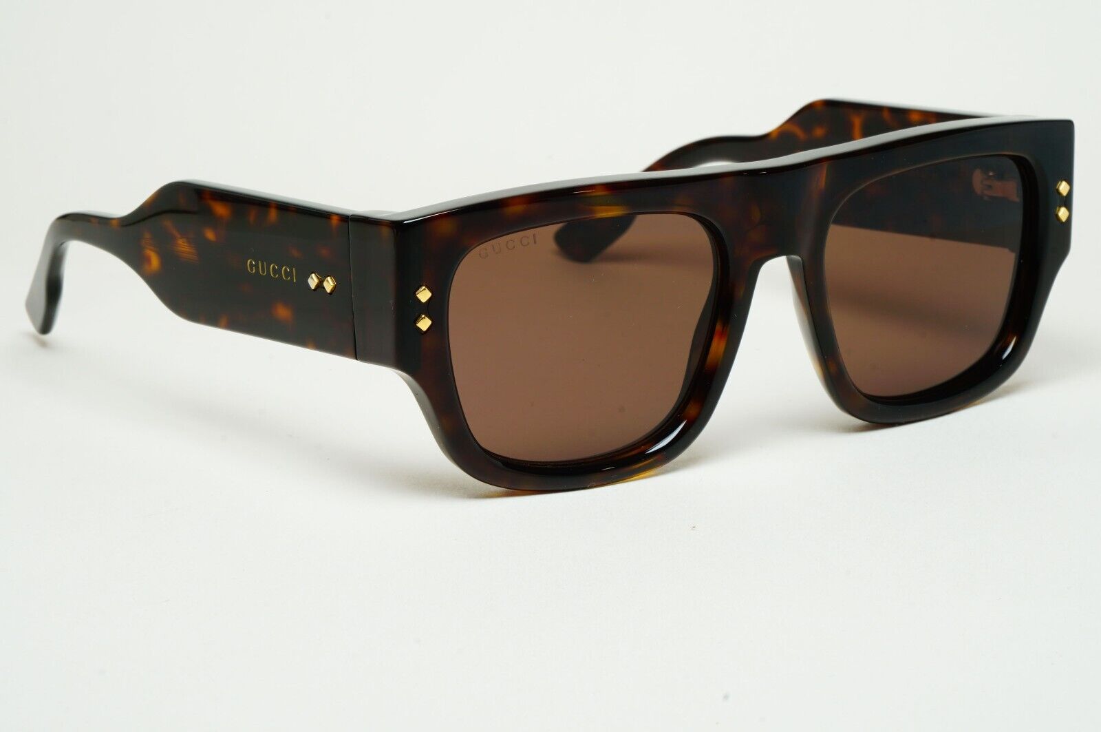 Gucci Sunglasses 2023 Brown Tortosise Square Heavy Thick GG1262S 002 290125