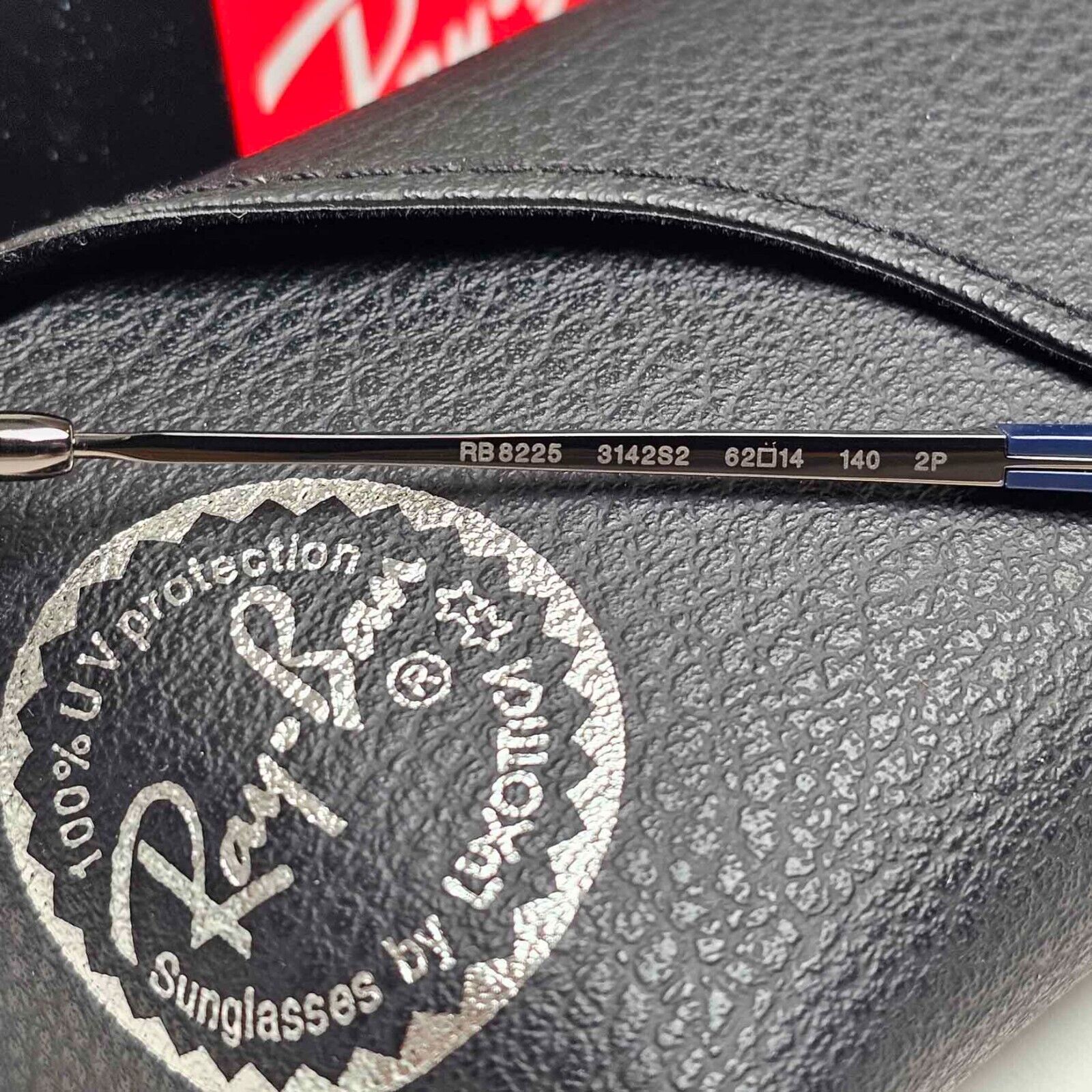 Ray-Ban Sunglasses Aviator Titanium Polarised Gunmetal Blue RB 8225 3142/S2 62mm