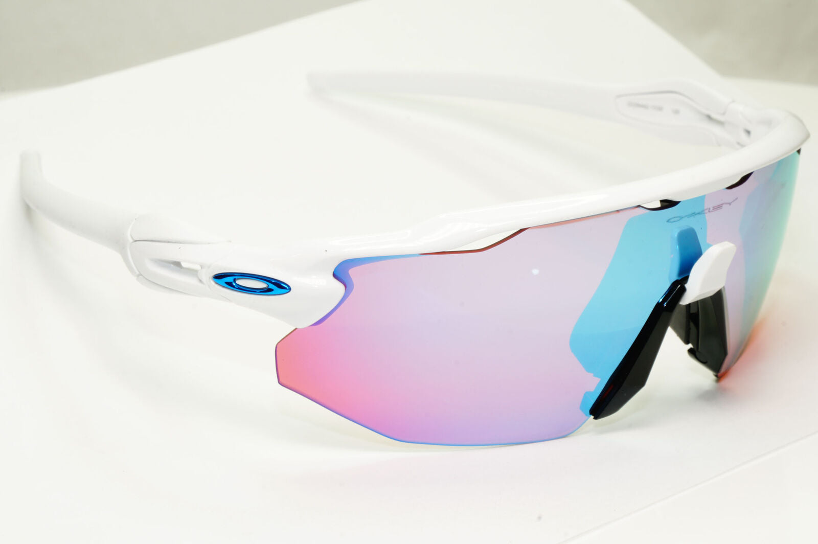 Oakley Radar EV Advacer Sunglasses White Red Mirror Prizm Snow OO 9442 1038