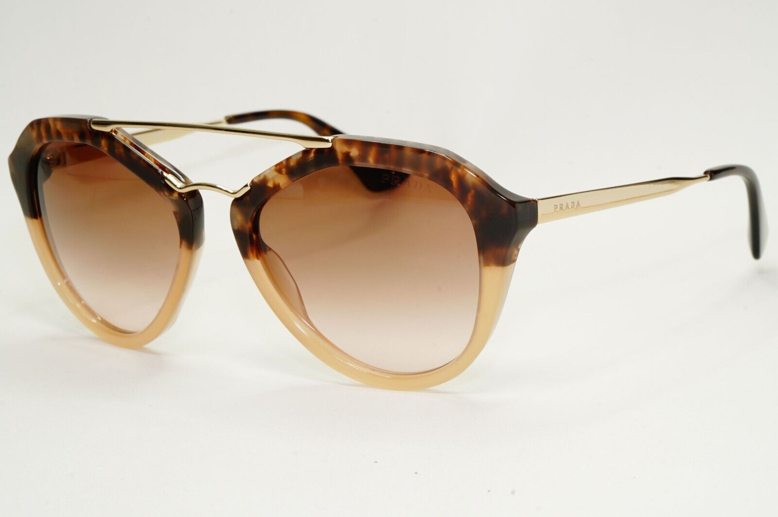 Prada Sunglasses 2014 Cinema Brown Gradient Gold Square PR12QS SPR 12Q ROZ-0A6