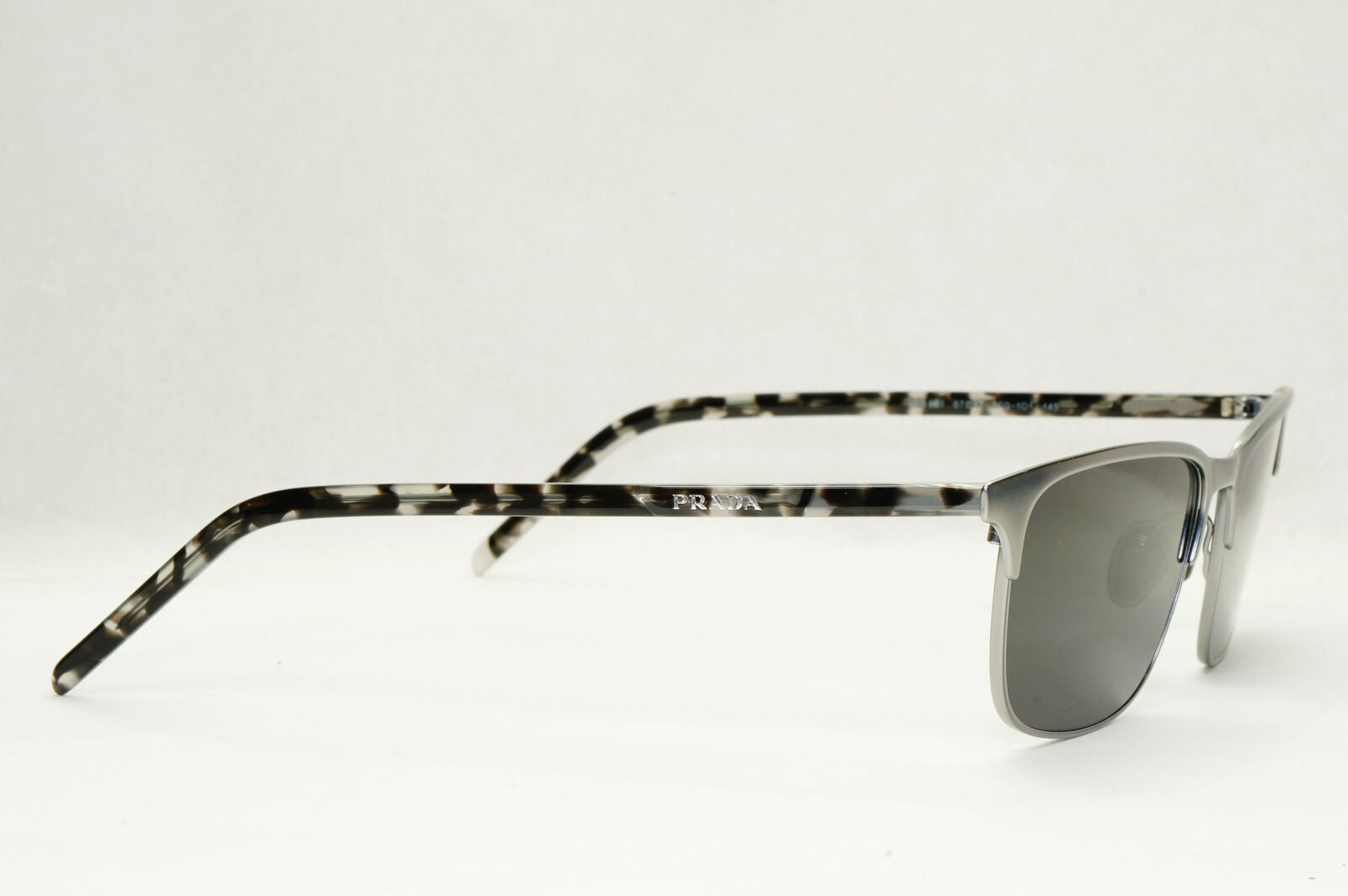 Prada Sunglasses Black Gunmetal Grey Havana PR66YV VPR 66Y 7CQ-1O1 57mm